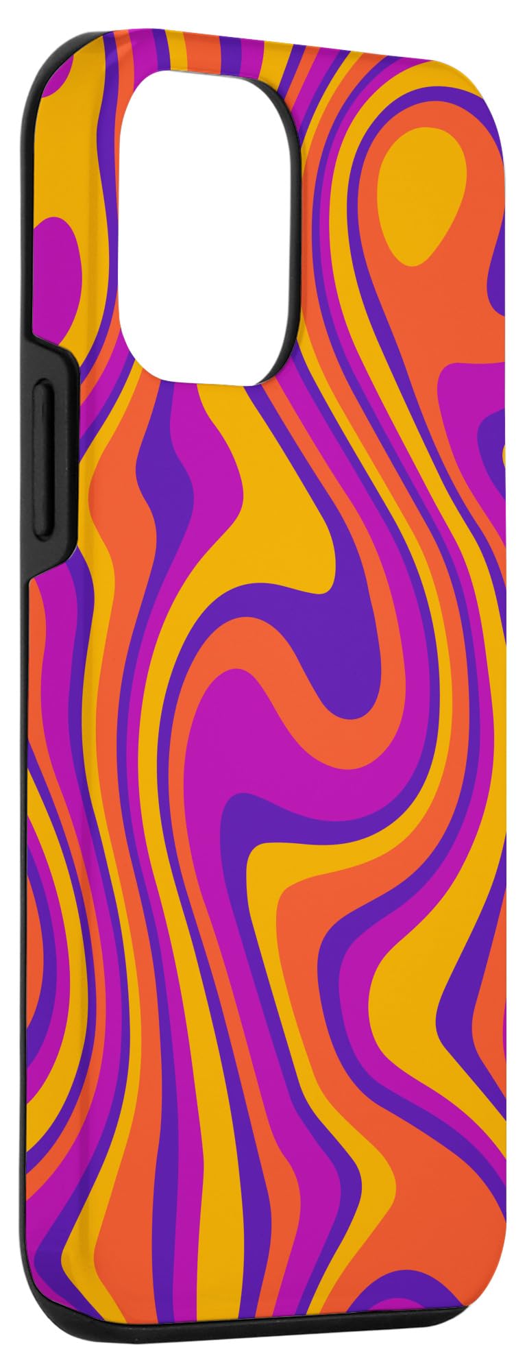 iPhone 12 Mini Retro Groovy Liquid Swirl Hippie 70s 80s Psychedelic Phone Case - Perfect for Music Festivals, Vintage Lovers, and Daily Protection