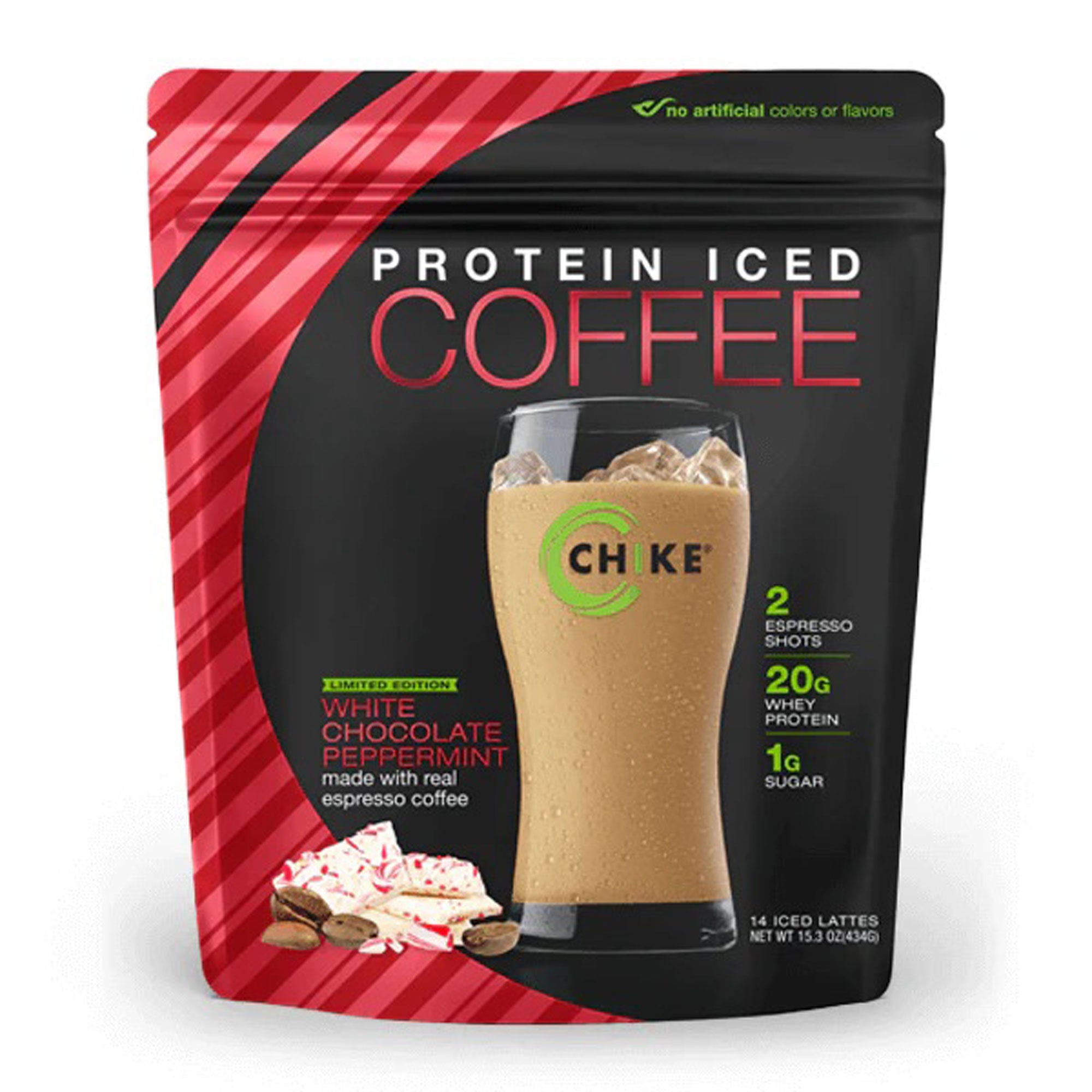 Chike White Chocolate Peppermint High Protein Iced Coffee - Low Calorie Keto-Friendly Protein Drink for Energy & Weight Loss - Perfect for Gym, Workouts & Morning Boost