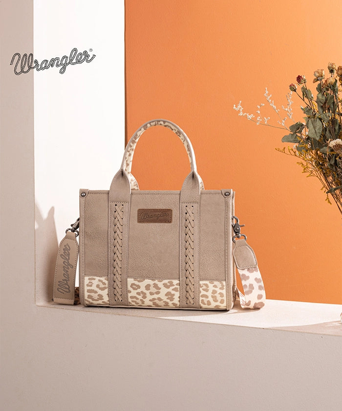 Wrangler Cow Print Crossbody Tote Bag for Women - Stylish Western Handbag for Everyday Use, Shopping & Travel