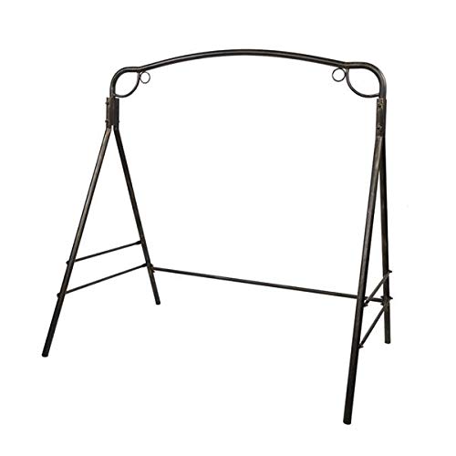 Outdoor Metal Garden Swing Frame - Durable Iron Art Furniture in Bronze Finish for Patio, Backyard, and Relaxation