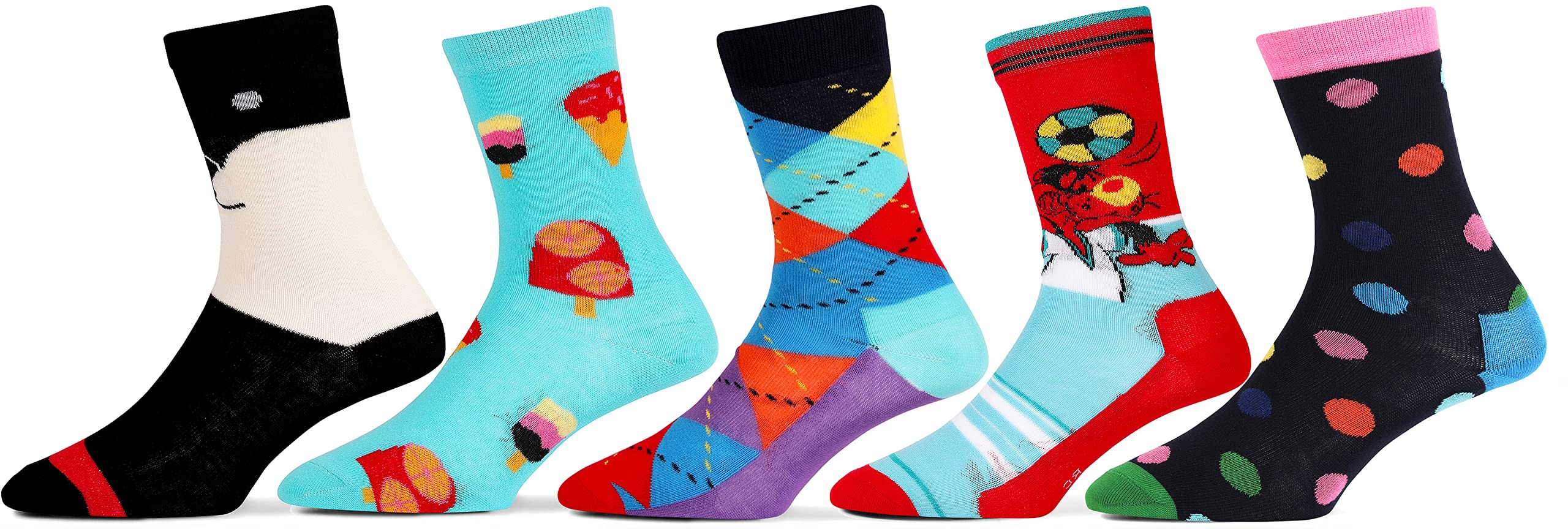 RC. ROYAL CLASS Kids' Soft Cotton Designer Socks for Boys & Girls - Pack of 5 Pairs - Comfortable & Durable for School, Sports & Everyday Wear