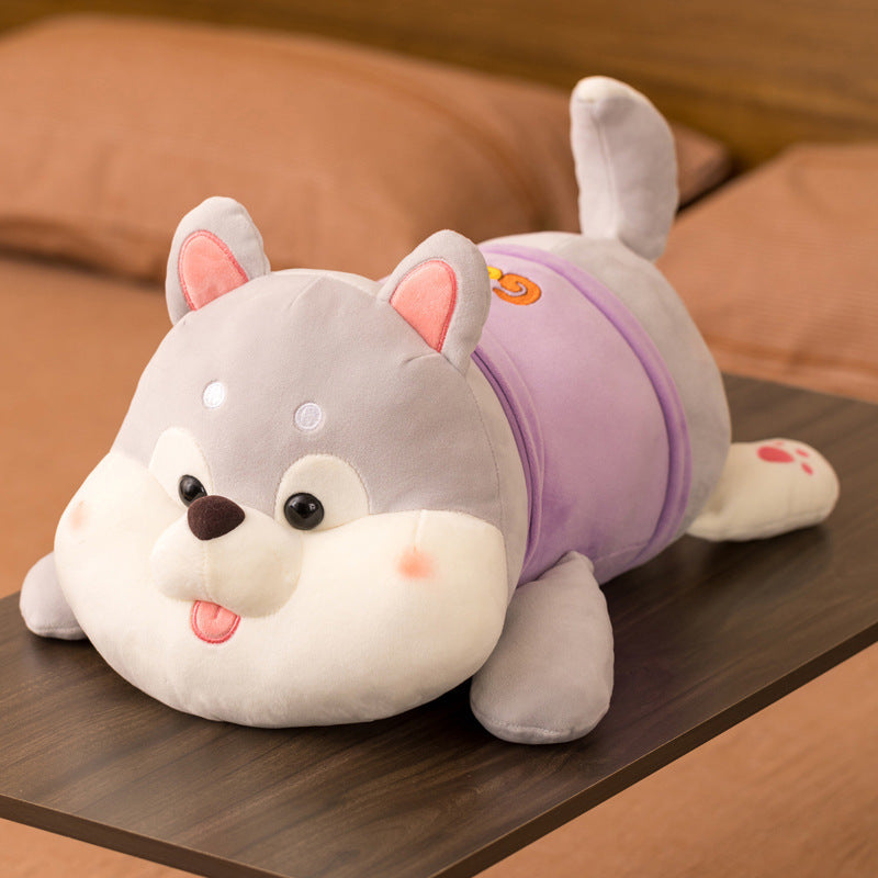 Giant Husky Body Pillow Plushie - Soft Hugging Pillow for Adults & Kids | Perfect for Cuddling, Anime Fans, Home Decor and Stress Relief