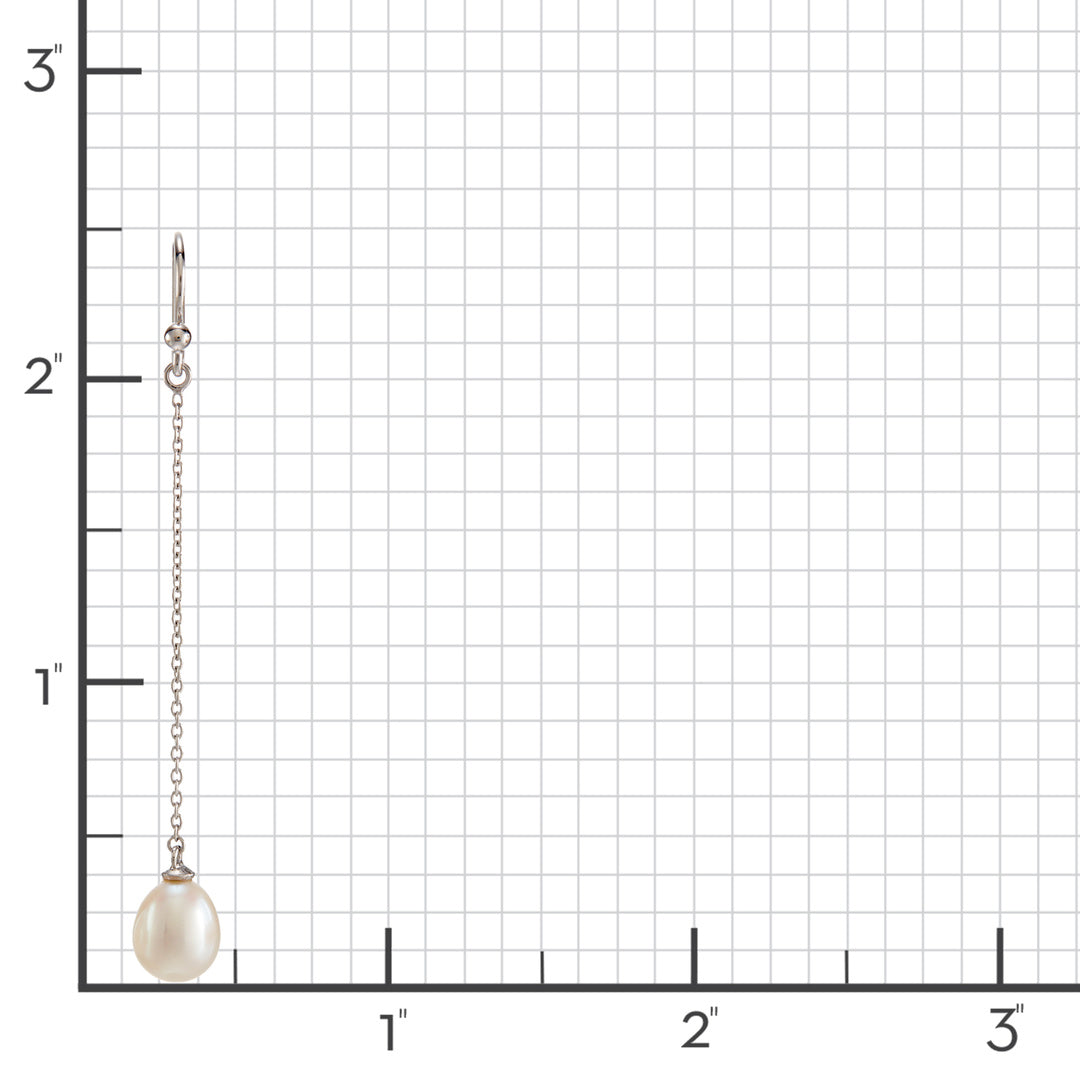 Elegant Silver Chain & Pearl Drop Earrings for Women - Perfect for Weddings, Parties & Special Occasions