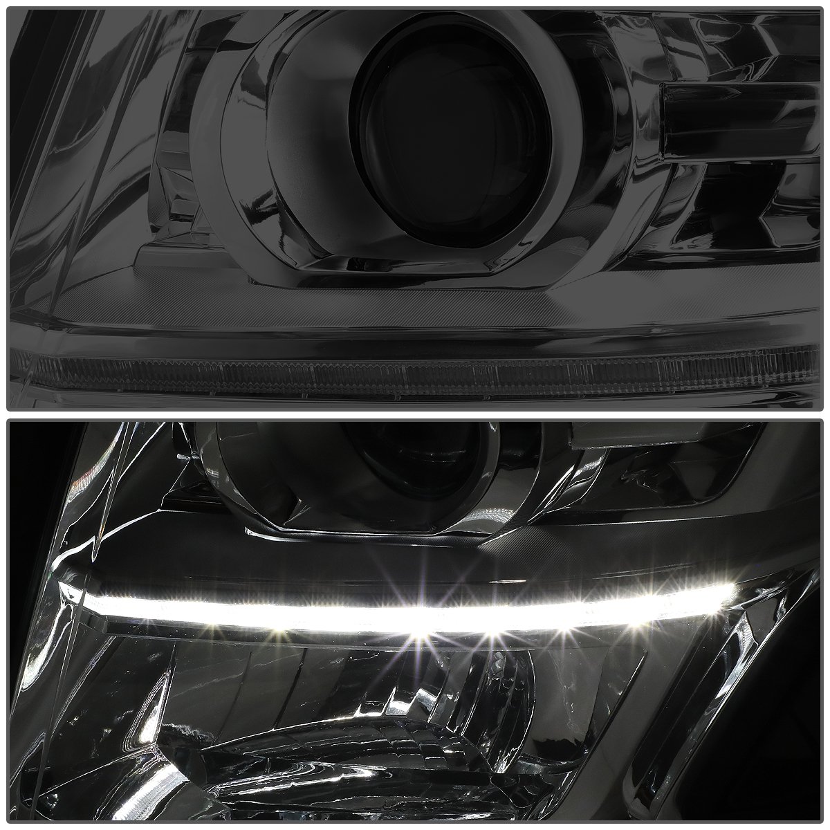 Auto Dynasty Smoked Lens Clear Corner DRL Headlights & Fog Lights Kit Compatible with Chevy Tahoe Suburban - Upgrade Your Night Driving Safety for Off-Road Adventures & Daily Commutes