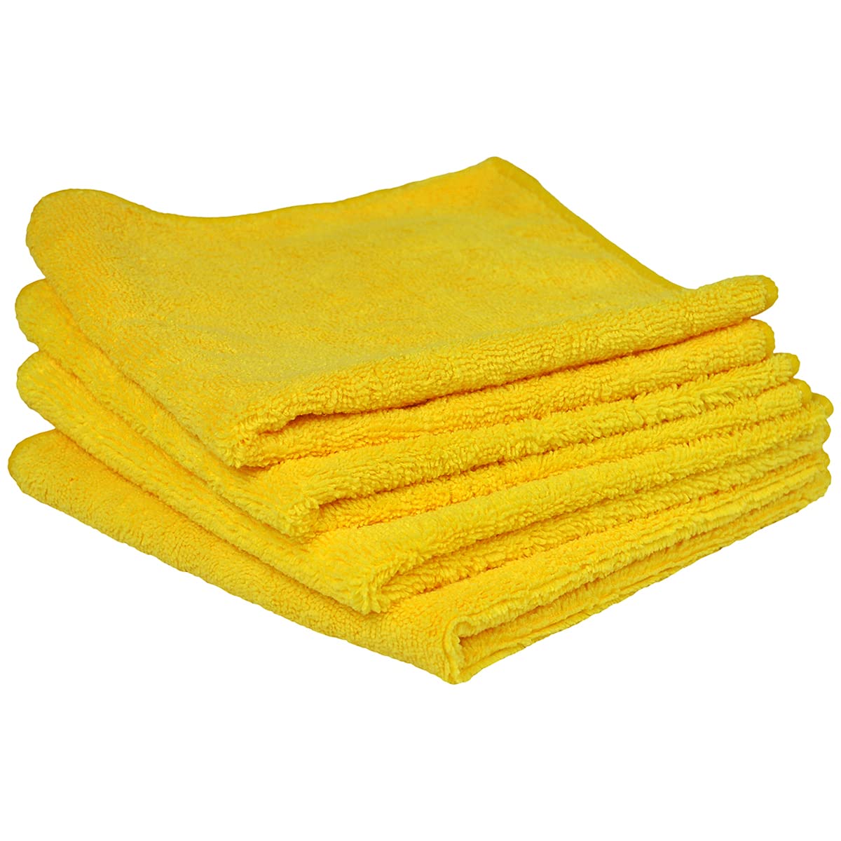 Kirkland Signature 713160 Ultra Plush Microfiber Towels - 36 Pack, Yellow, 40.6 x 40.6 cm (16 x 16 inches) - Super Absorbent & Quick-Drying Bath, Gym, Spa & Beach Towels for Home & Travel
