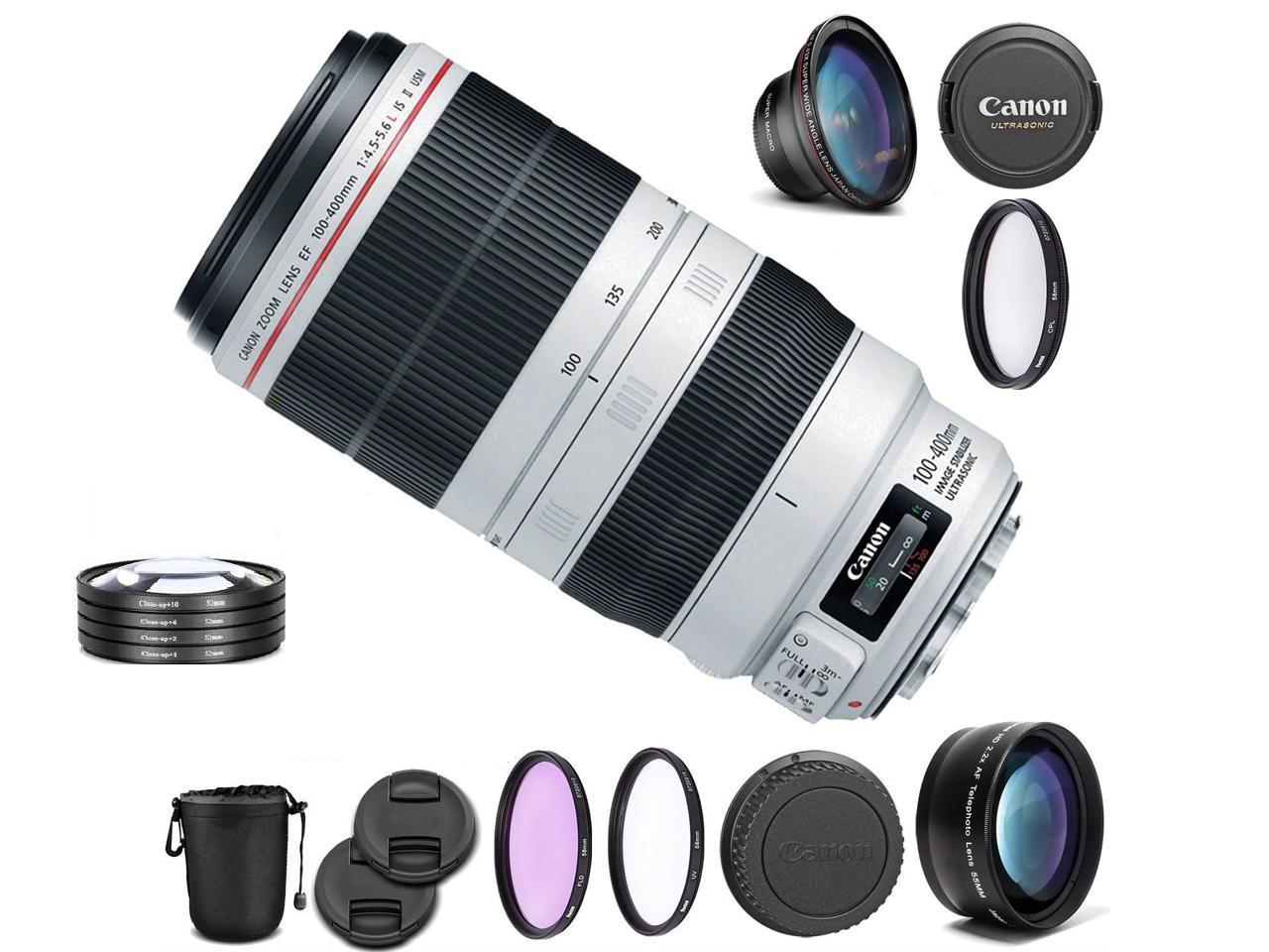 Canon EF 100-400mm f/4.5-5.6L IS II USM Telephoto Zoom Lens - Professional Photography Kit for Wildlife, Sports & Travel Photography