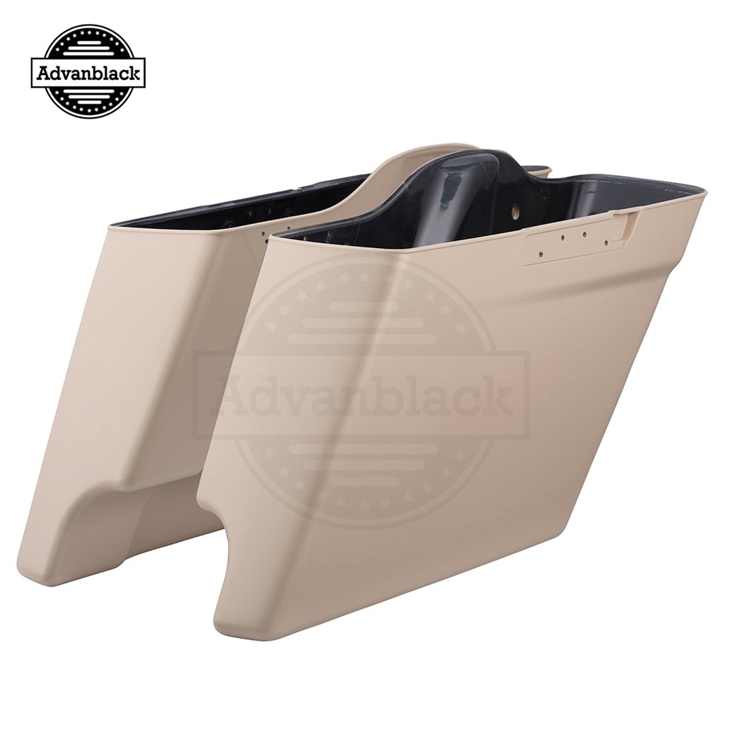 **Sand Camo Denim Motorcycle Saddlebags - Waterproof Storage Bags for Harley Davidson Touring Models (2014+) - Perfect for Long Rides & Road Trips**