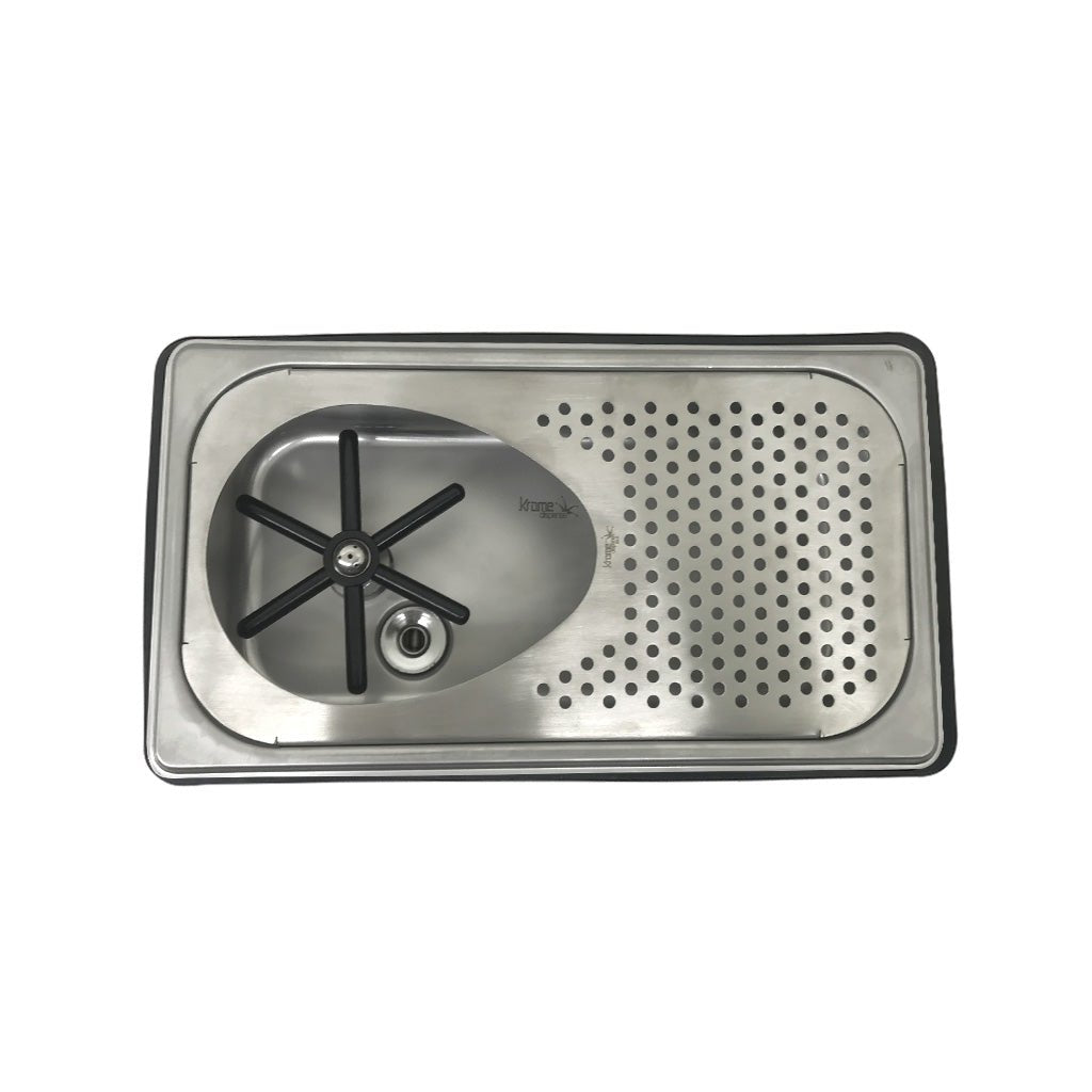 Krome Dispense 336 Recessed Rinser - Stainless Steel Commercial Sink Sprayer for Restaurant & Kitchen Use