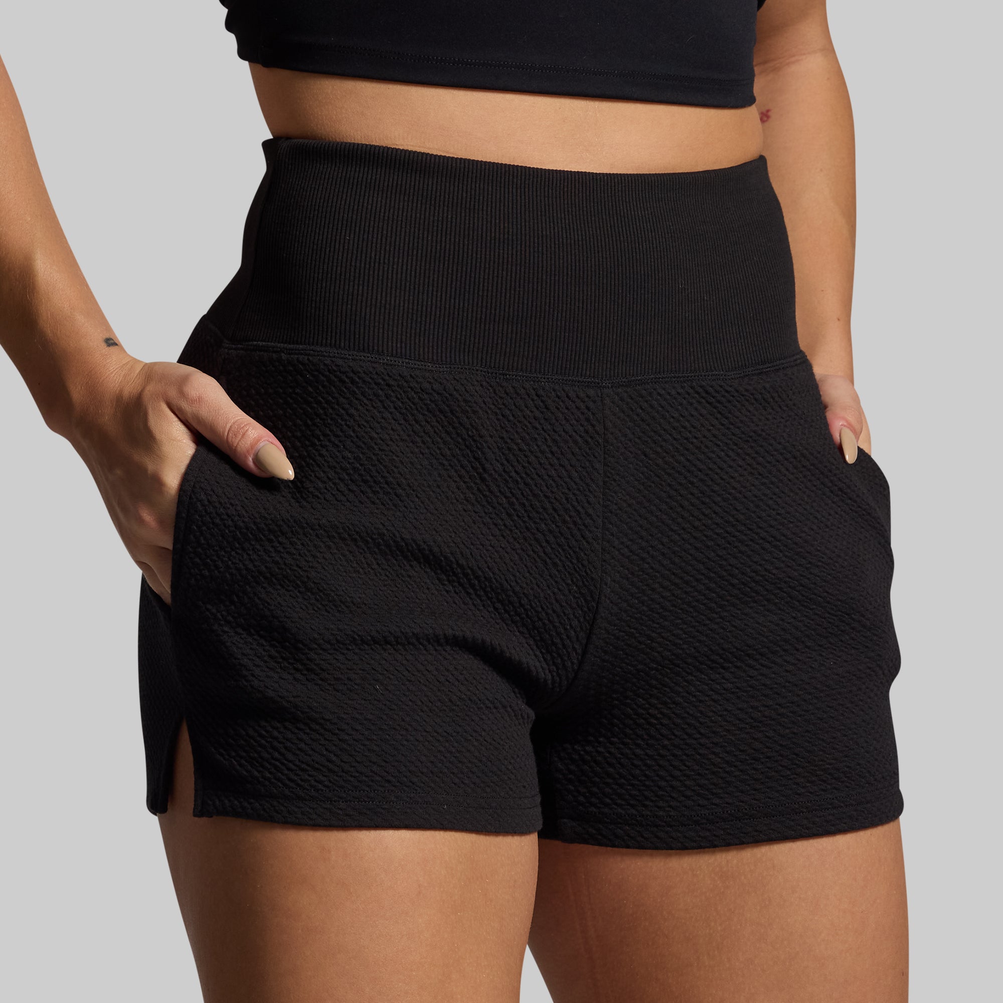 Women's Comfortable Revive Cloud Short Set - Soft Breathable Lounge Shorts & Top for Yoga, Running, and Home Relaxation (Black)