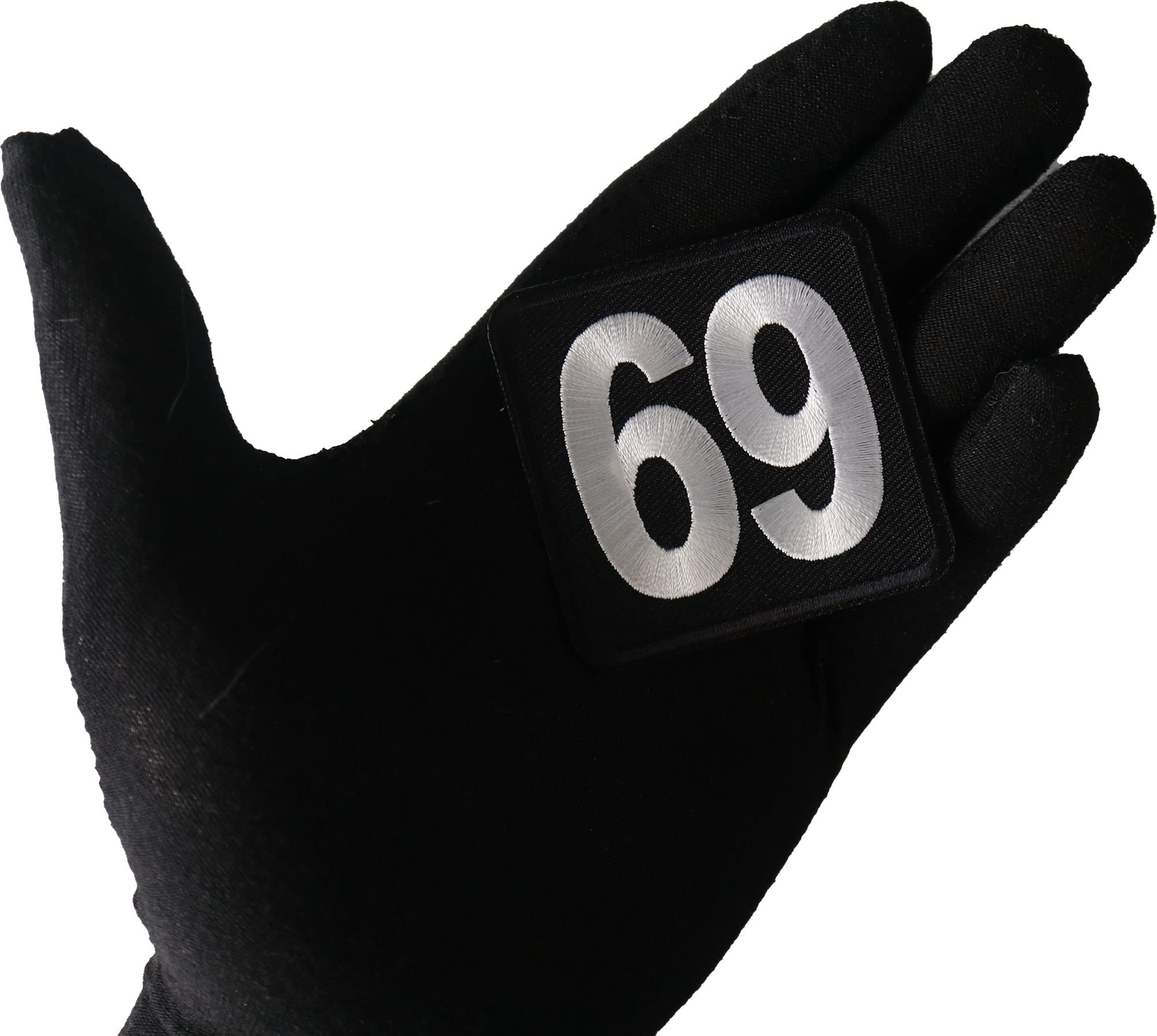 69 Embroidered Iron-On Patch - Durable Custom Patches for Jackets, Bags & DIY Crafts - Perfect for Denim, Backpacks & Clothing Customization