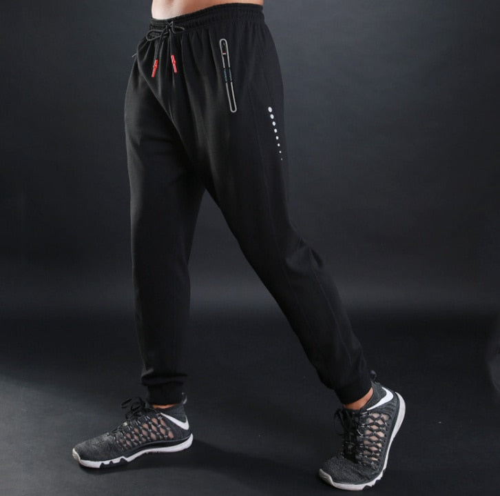 Men's Running Training Pants - Winter & Autumn Sport Sweatpants with Zipper Pockets for Jogging, Soccer, Basketball & Gym Workouts | Comfortable Fitness Trousers for Outdoor & Indoor Sports Activities