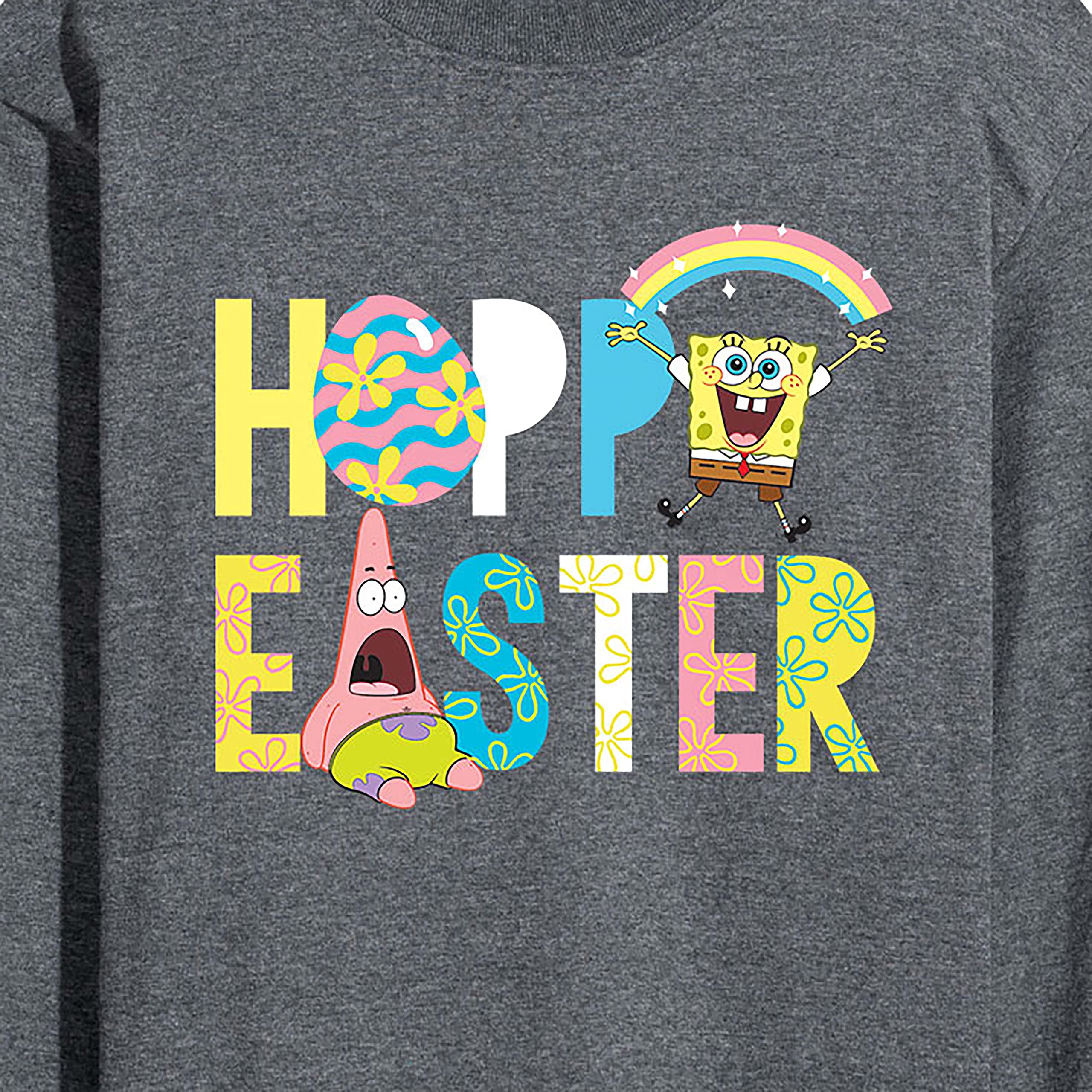 HYBRID APPAREL Spongebob Squarepants Easter Weaster Men's Long Sleeve Graphic T-Shirt - Funny Cartoon Character Shirt for Casual Wear, Cosplay & Gift Giving