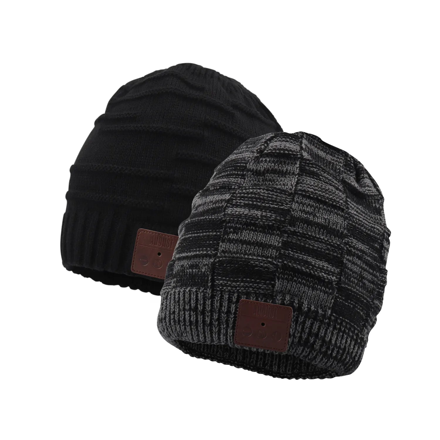 Bluetooth Beanie Hat with Microphone - Wireless Rechargeable Winter Skull Cap for Men & Women - Soft Synthetic Wool Ear Warmers for Running, Skiing, Hiking & Outdoor Activities - August EPA25