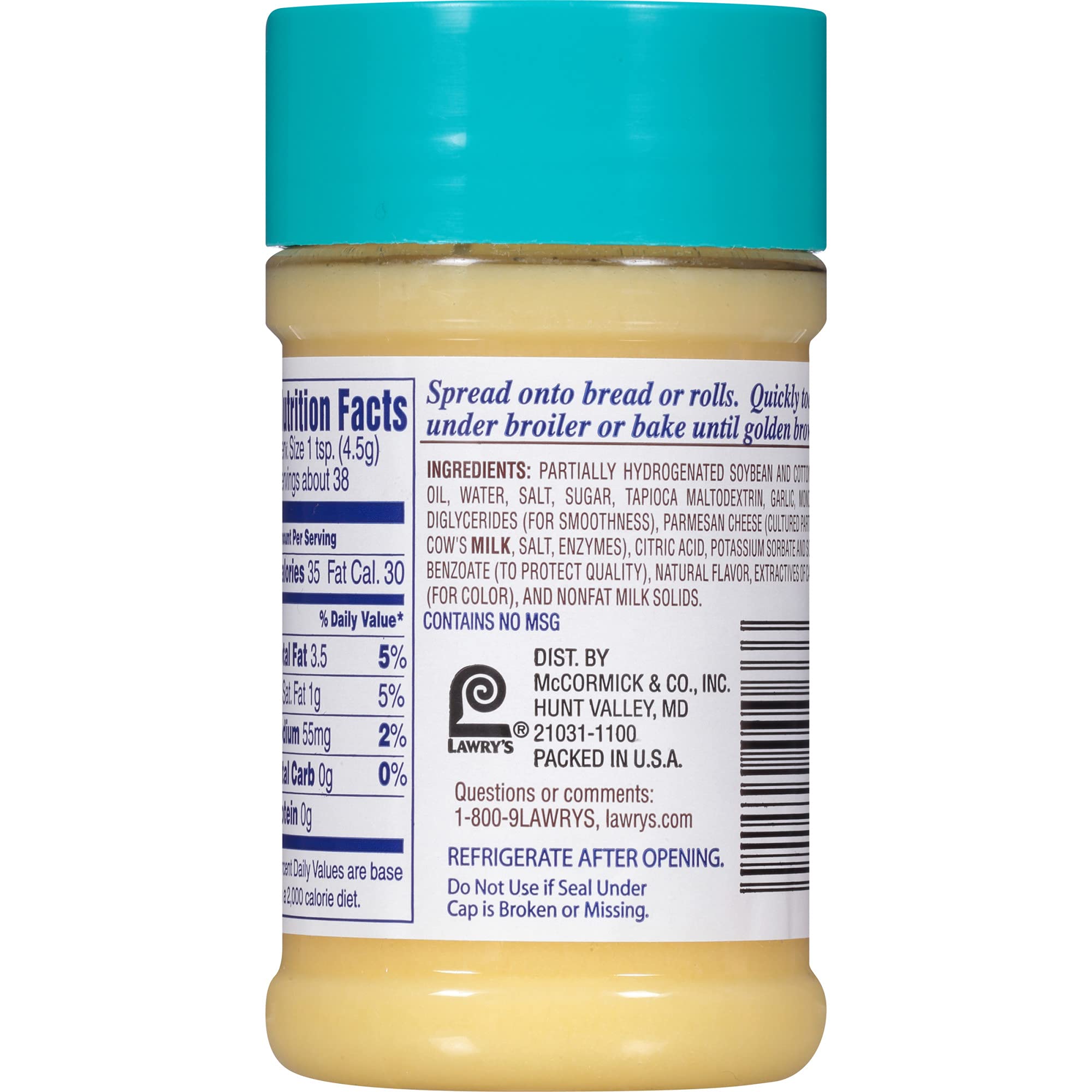 Lawry's Garlic Spread for Delicious Garlic Bread - 6 Ounce (Pack of 12) | Perfect for Toasting, Cooking & Enhancing Pasta Dishes