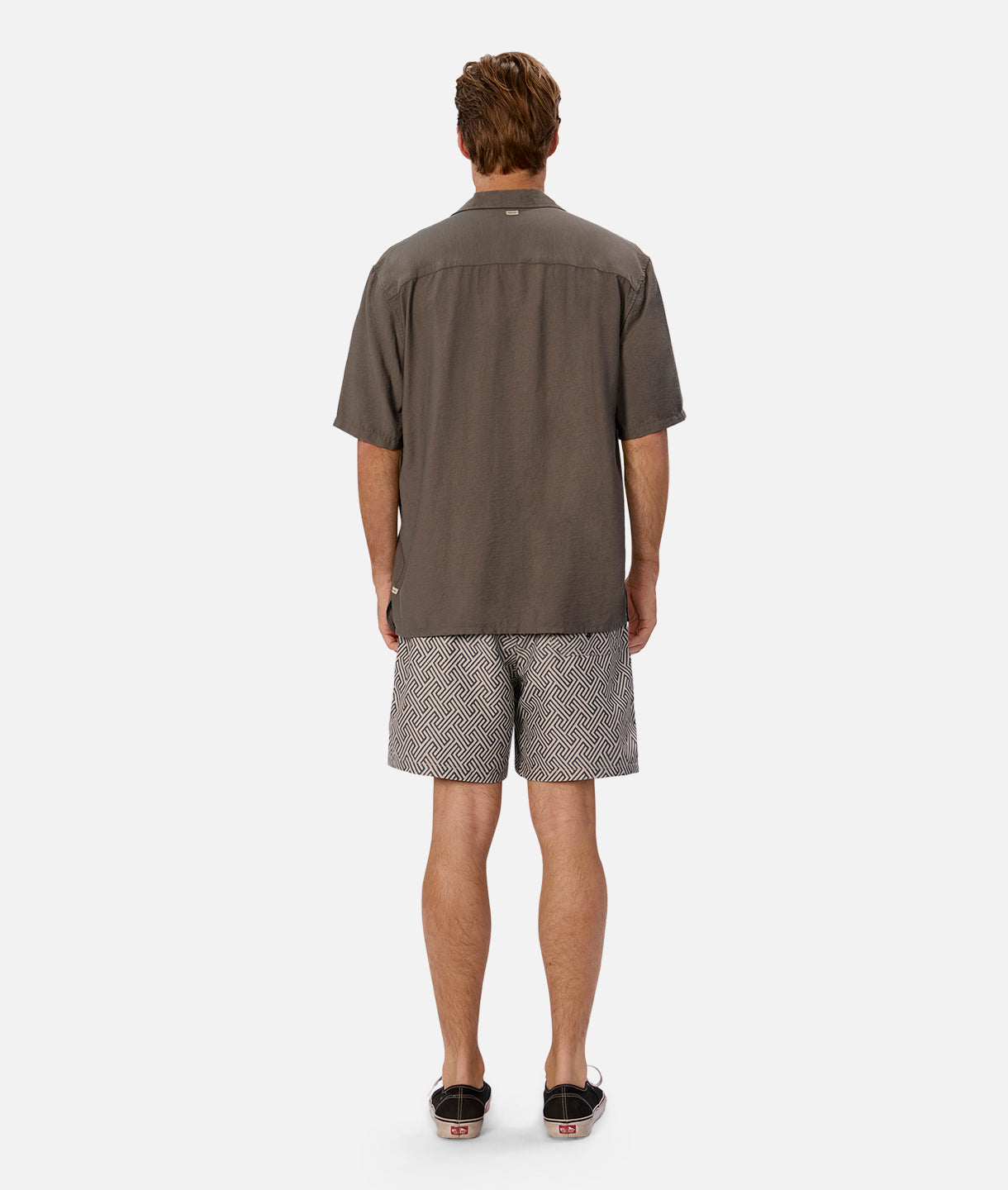Alvarado Men's Swim Shorts - Quick-Dry Khaki & Charcoal Swim Trunks for Beach, Pool & Water Sports