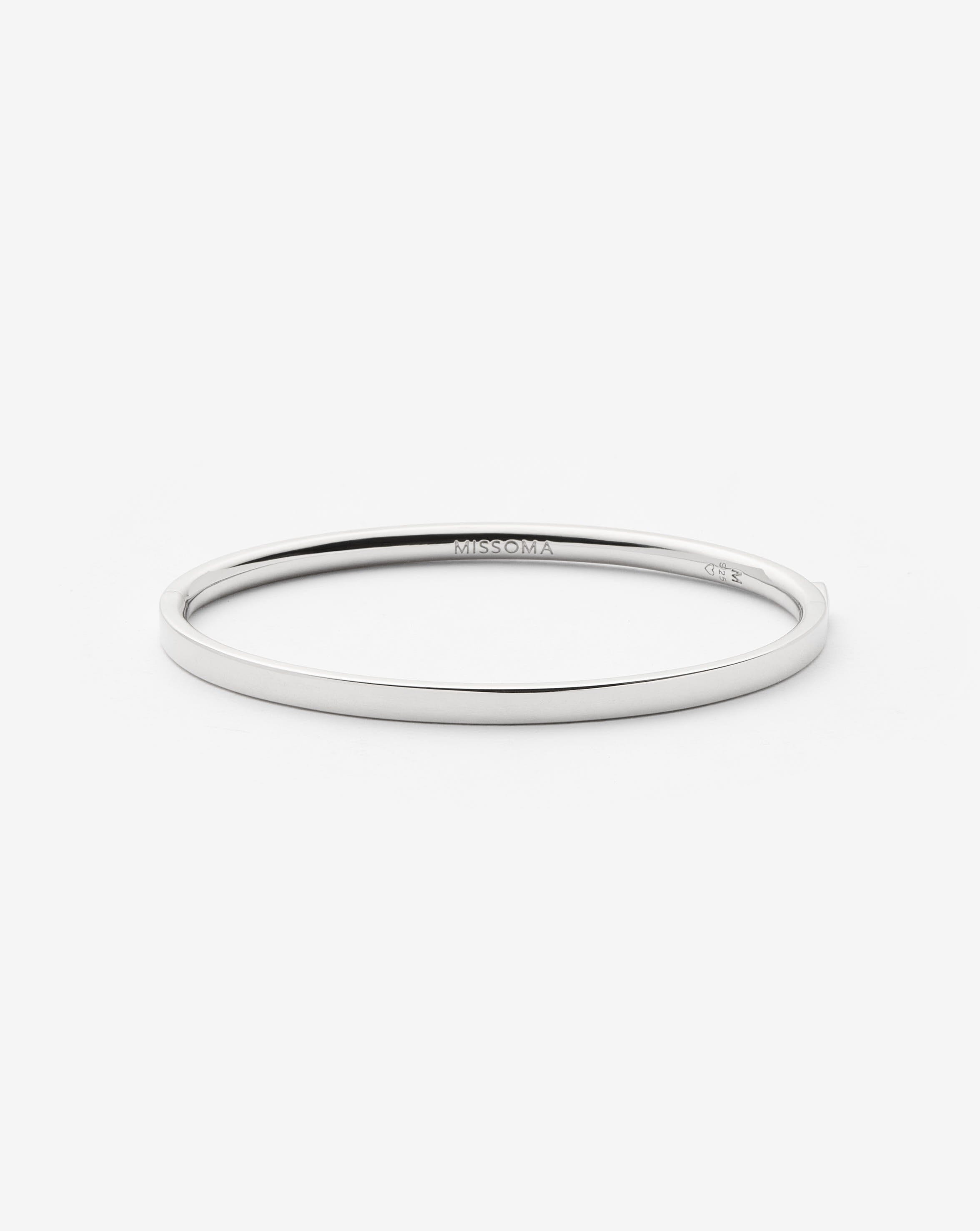 Classic Sterling Silver Hinged Bangle Bracelet for Women - Elegant Jewelry Gift for Birthday, Anniversary & Special Occasions
