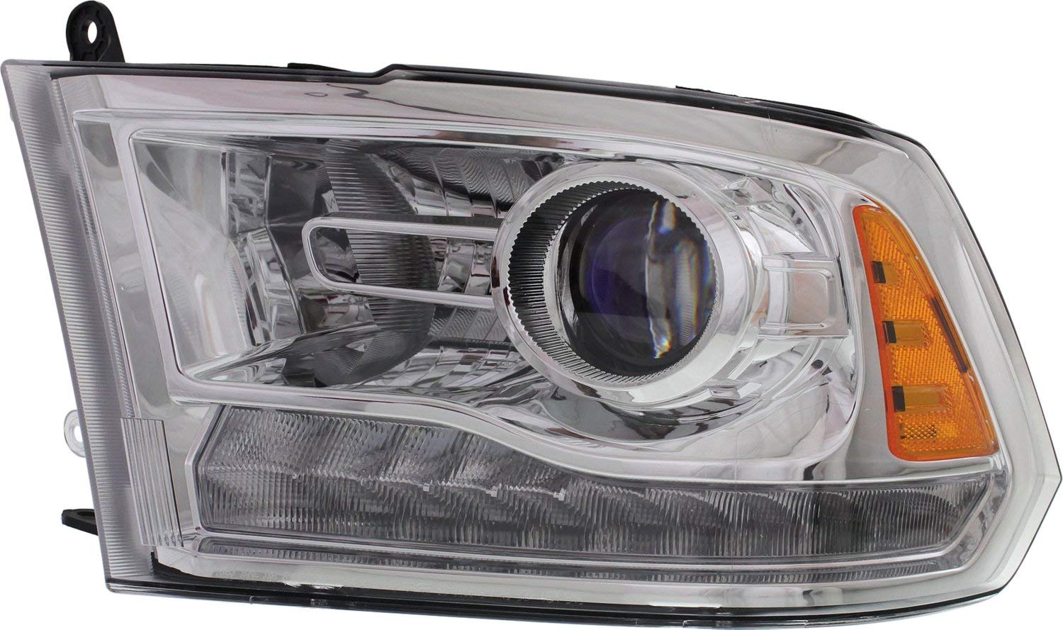 Evan Fischer Replacement Headlight Assembly for Ram 1500 2013-2015 & 2500 | Driver & Passenger Side | Halogen Projector Headlights with Bulbs | OEM# 68093216AB 68093217AB | Perfect for Night Driving & Off-Road Adventures