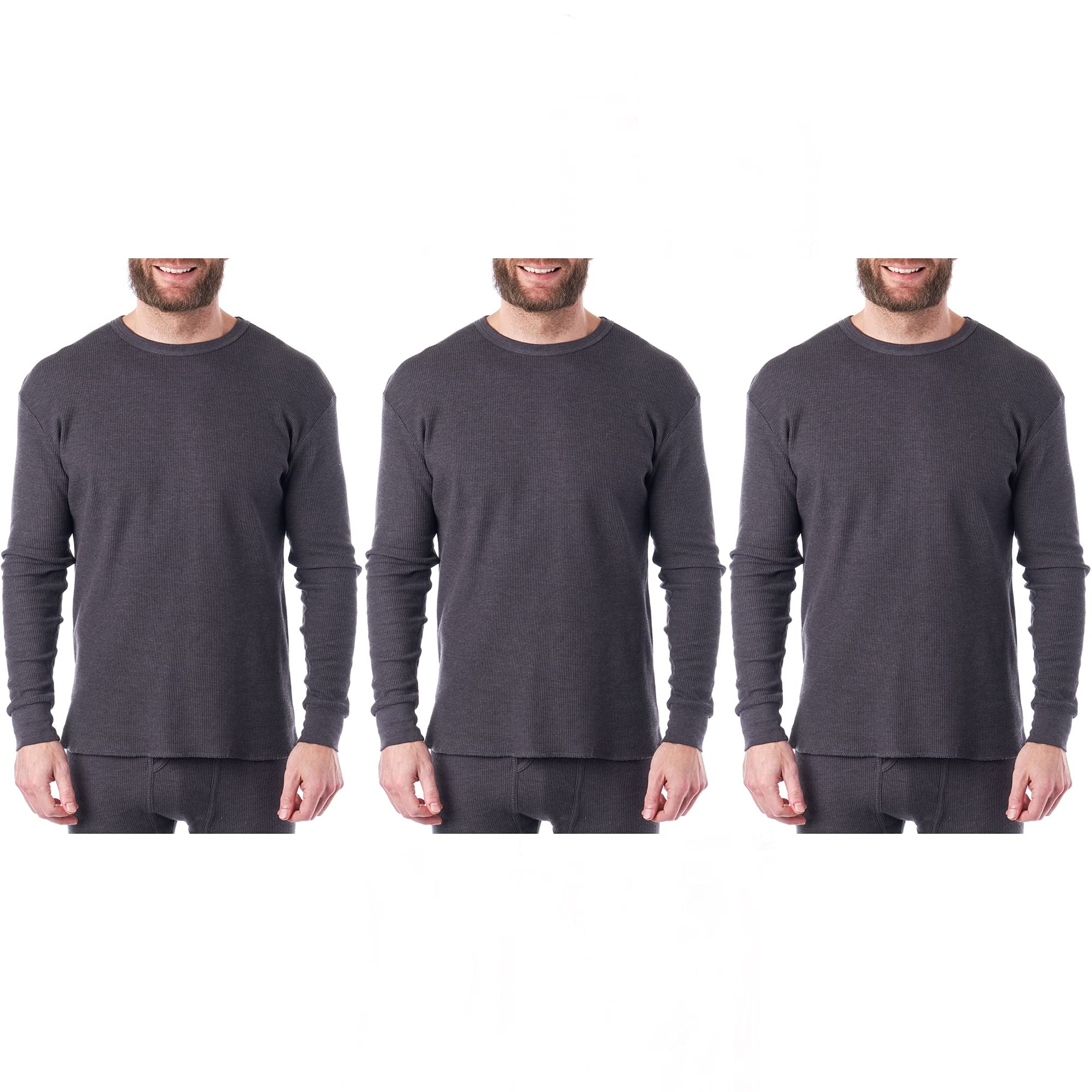 Alpine Swiss Men's Thermal Long Sleeve Henley Shirt - Waffle Knit Base Layer Top for Cold Weather - Perfect for Winter Hiking, Skiing & Outdoor Activities