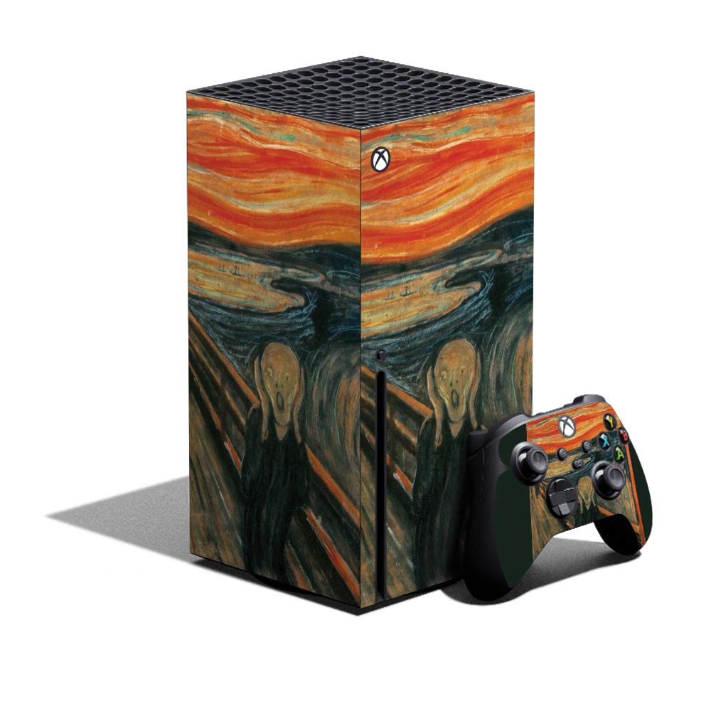 MightySkins Xbox Series X Skin Bundle - The Scream | Protective Vinyl Decal Wrap Cover | Durable, Easy to Apply & Remove | Made in USA | Perfect for Gaming Setups & Custom Console Designs