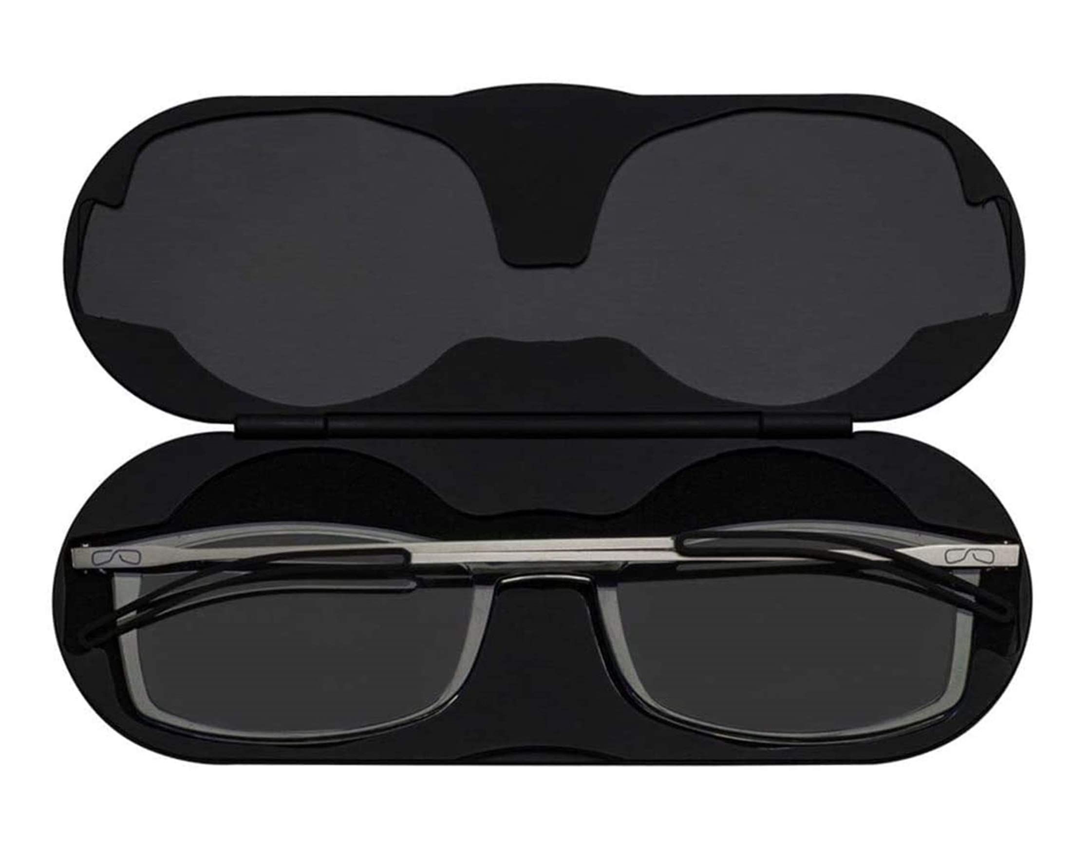ThinOptics Blue Light Blocking Reading Glasses for Computer Use - Frontpage Style with Premium Milano Aluminum Case - Perfect for Office Work, Gaming & Digital Eye Strain Relief