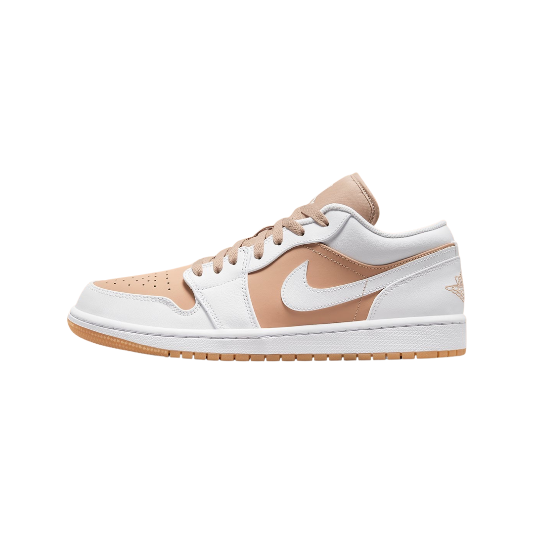Air Jordan 1 Low Sneakers - White Hemp Gum Yellow Retro Basketball Shoes for Men & Women | Perfect for Streetwear, Casual Outfits & Sneaker Collectors