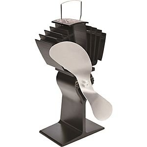 812AMKBX Black Fan Eco Stove with Nickel Blade - Energy Efficient Portable Stove for Camping, Hiking & Outdoor Cooking