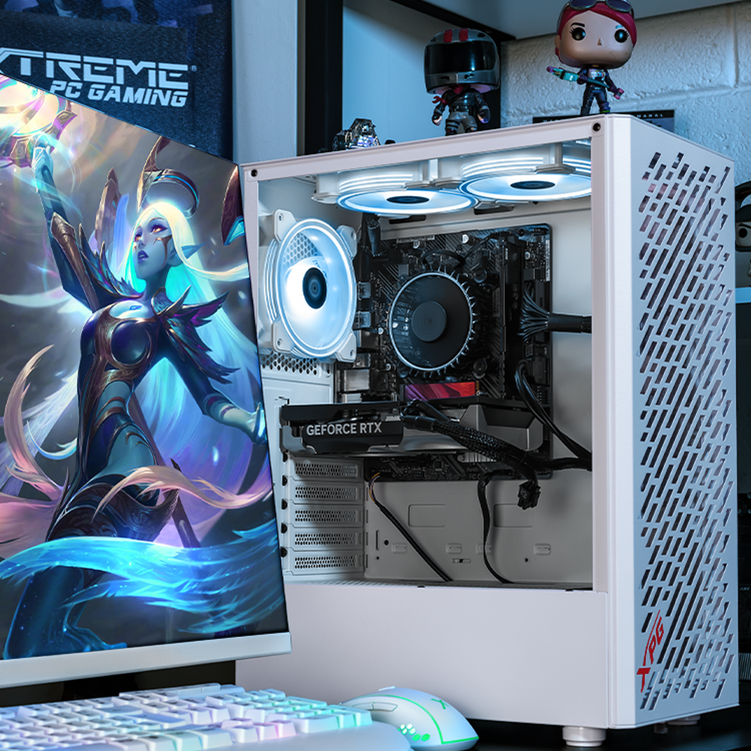 Xtreme PC Gaming Desktop - XPG GeForce RTX 5060, Intel Core i7-12700F, 32GB RAM, 1TB SSD, WiFi, White - Perfect for 4K Gaming, Streaming & Content Creation