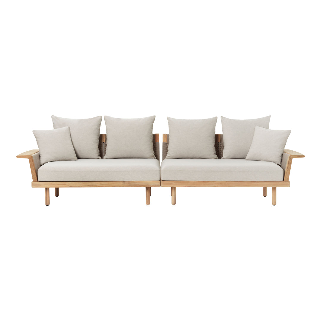 Outdoor Pre-Configured Sofa Set - 5 Piece Patio Furniture for Garden, Deck, or Backyard Relaxation