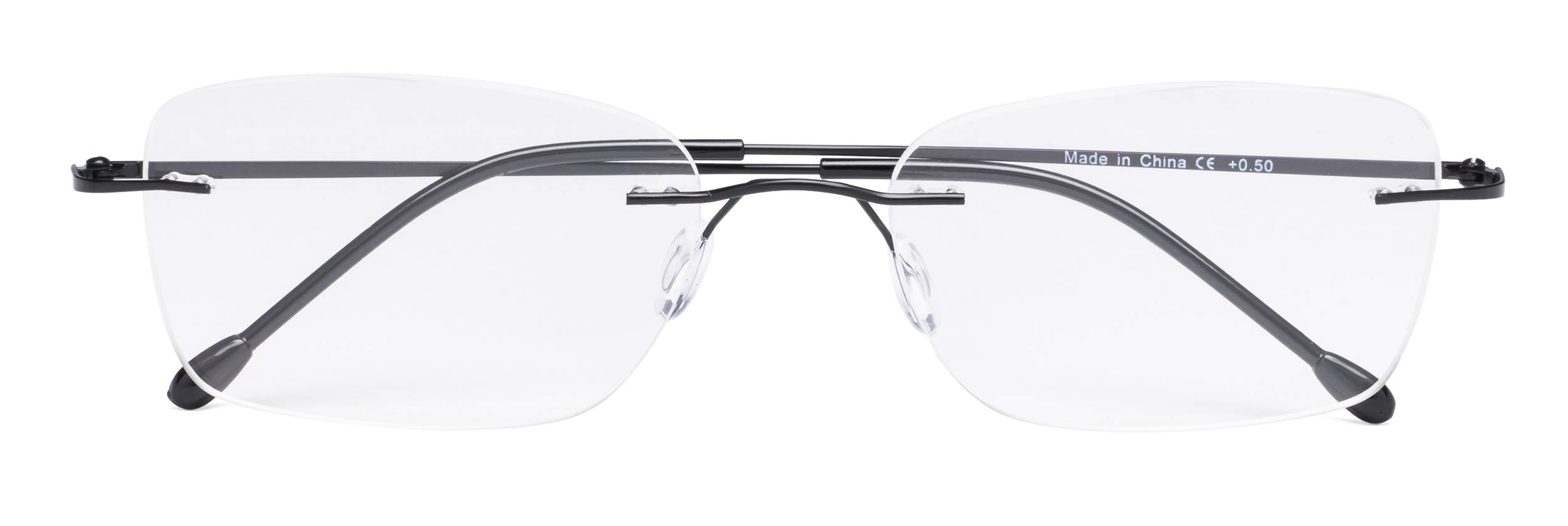 CessBlu Rimless Reading Glasses - Lightweight Blue Light Blocking Computer Glasses for Women & Men - Perfect for Office Work, Reading & Screen Time