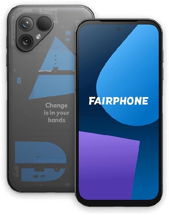 Fairphone 5 256GB Smartphone - Transparent Design, Sustainable & Eco-Friendly Android Phone with Long Battery Life | Perfect for Eco-Conscious Users & Daily Use