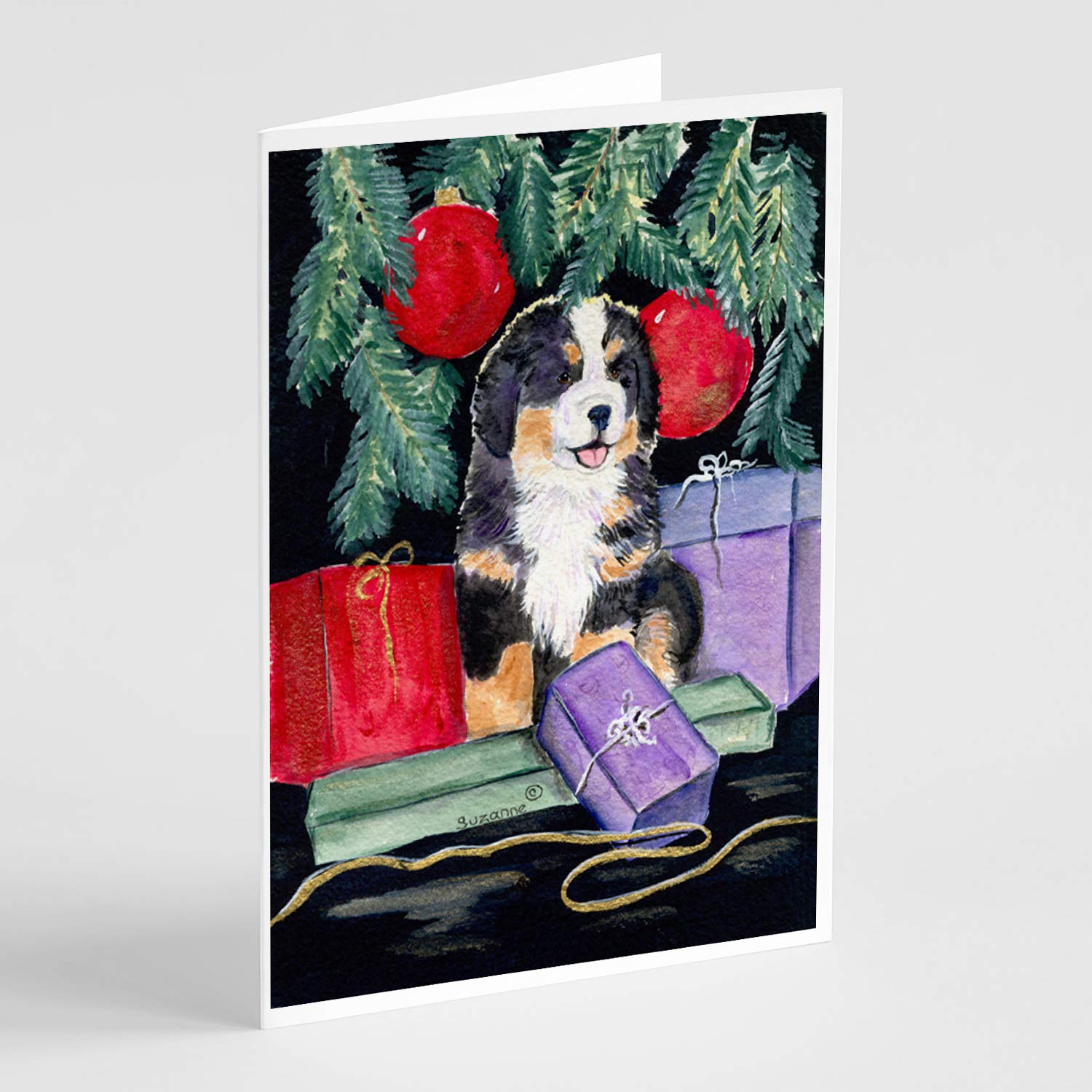 Bernese Mountain Dog Blank Greeting Cards - Pack of 8 A7 Size (5x7) Note Cards with Envelopes | Whimsical Dog Lover Stationery for Birthdays, Thank You Notes & Special Occasions