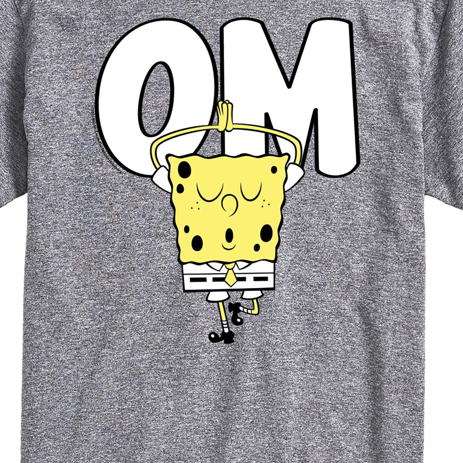 HYBRID APPAREL Spongebob Squarepants Yoga Pose Graphic T-Shirt for Men - Soft Cotton Short Sleeve Tee - Casual Wear, Gym & Lounge