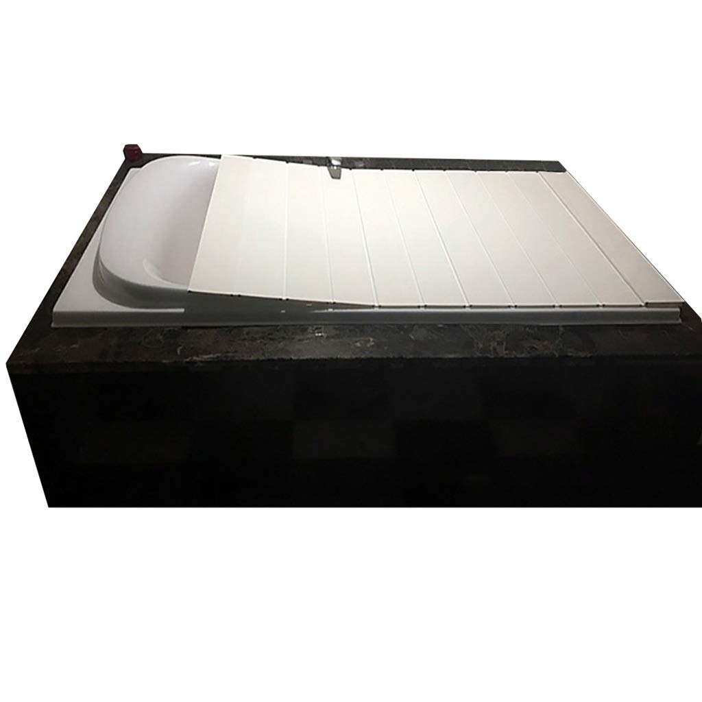 YSYP Bathtub Tray - White PVC Folding Bathtub Cover (80×150cm) | Dustproof & Insulating Bath Lid | Perfect for Relaxing Baths, Spa Days & Bathroom Organization
