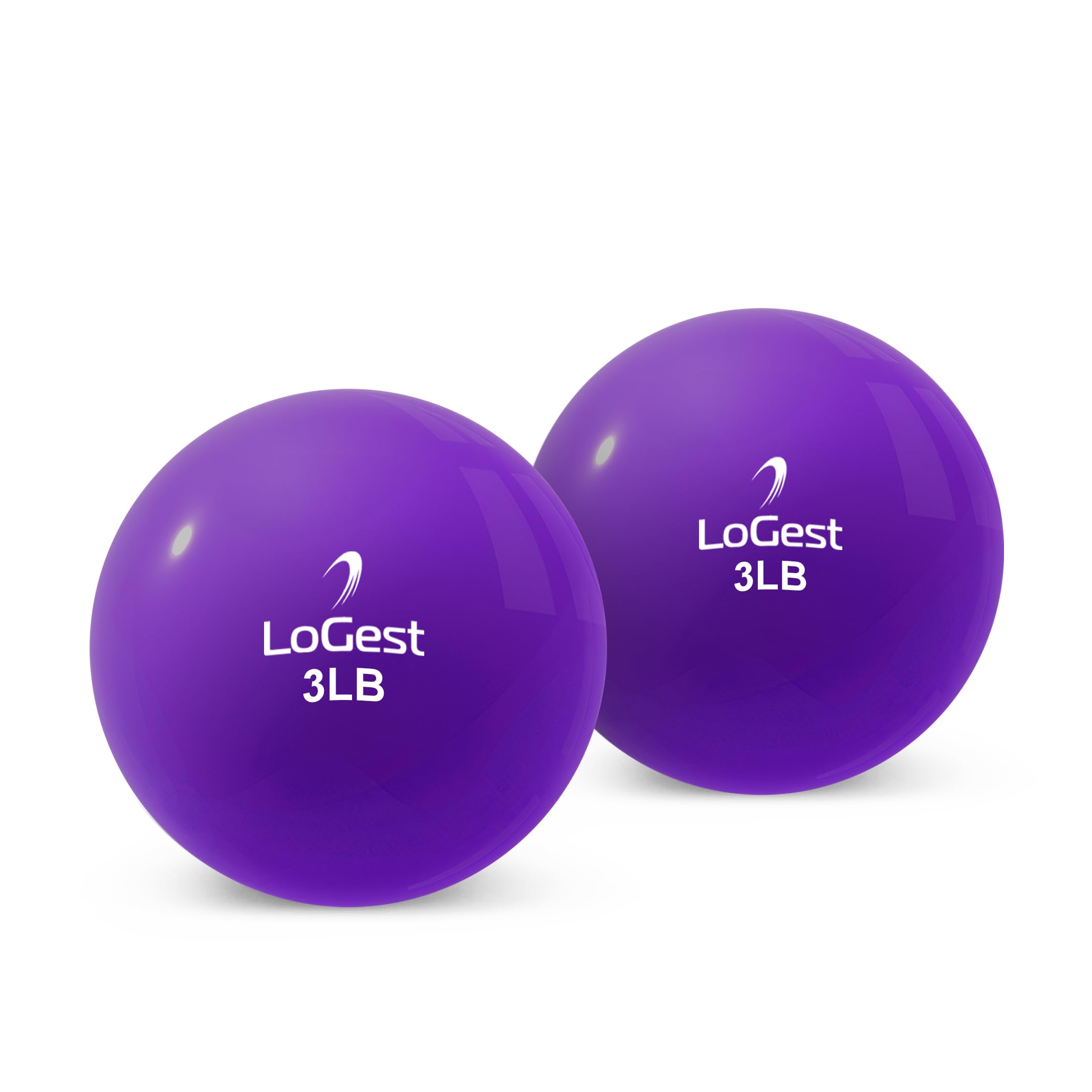 Weighted Exercise Balls Set of 2 - 1LB to 6LB Medicine Ball for Strength Training - Toning Workout Equipment for Men & Women - Color-Coded Weights - Perfect for Home Gym, Yoga, Pilates & CrossFit