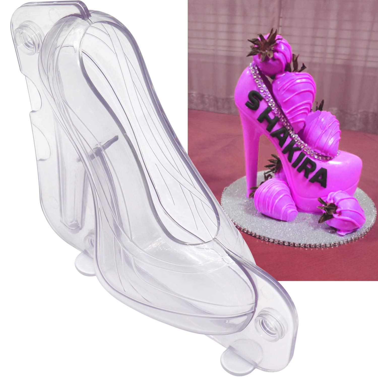 3D High Heel Shoe Chocolate Mold - 7.5