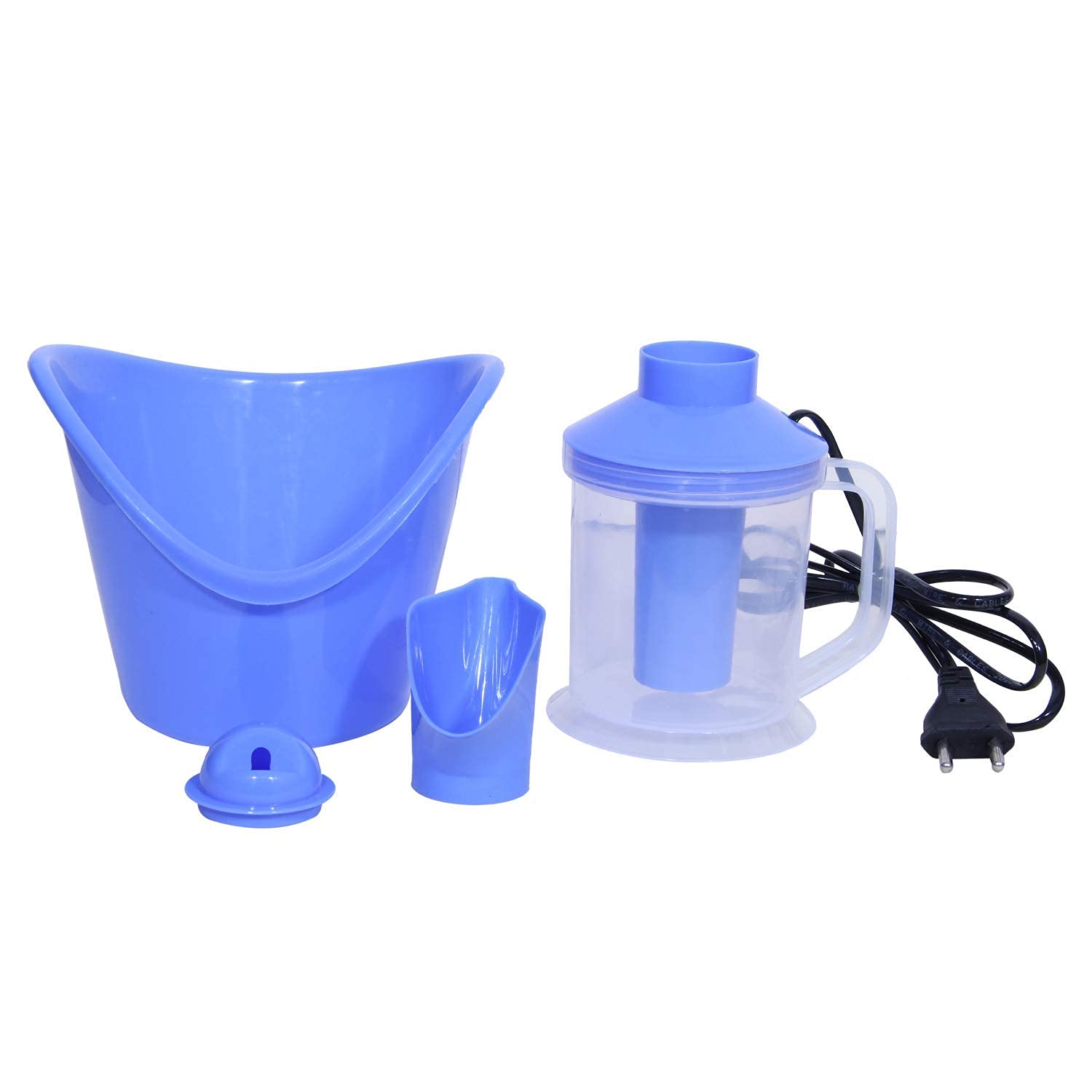 PRISMAXIC Nano Ionic Facial Steamer for Face & Nose - Portable Cold & Cough Relief Vaporizer with Medical Steam Inhaler Technology - Handheld Garment & Fabric Steamer for Home Spa & Travel Use - Blue