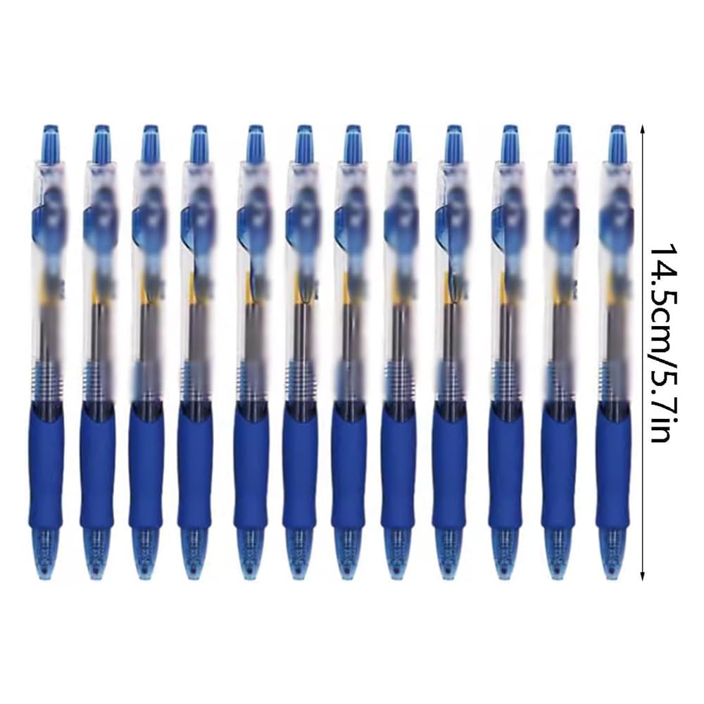 12-Pack Quick Dry 0.5mm Gel Pens - Smooth Writing Ink Pens for Note Taking, Journaling, Office & School Supplies - Perfect for Bullet Journals, Planner Writing, and Daily Tasks