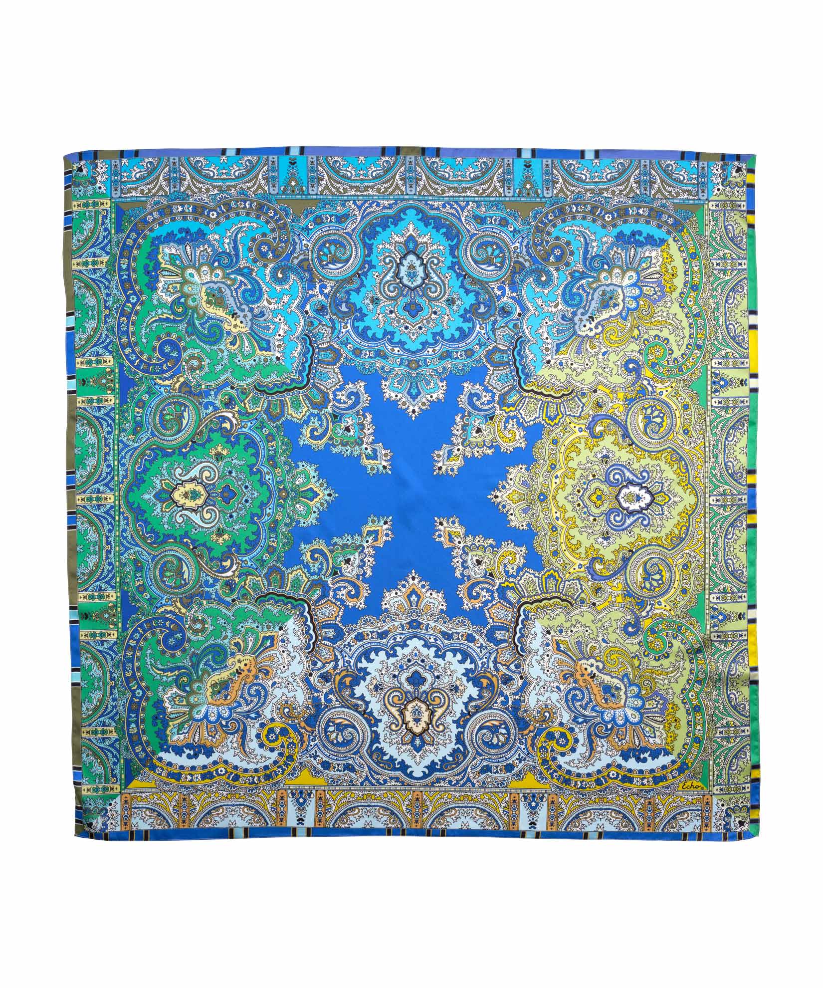 Stylish Colorblock Paisley Square Scarf - Fashionable Lightweight Womens Accessory for Fall, Winter & Spring Outfits - Perfect for Office, Travel and Casual Wear