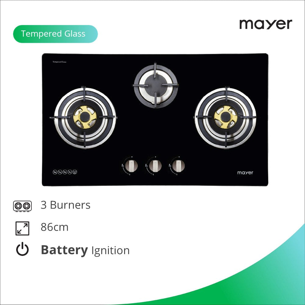 MMGH883HI Gas Stove - 4 Burner Stainless Steel Gas Hob with Safety Features for Home Kitchen Cooking | Perfect for Grilling, Frying & Boiling