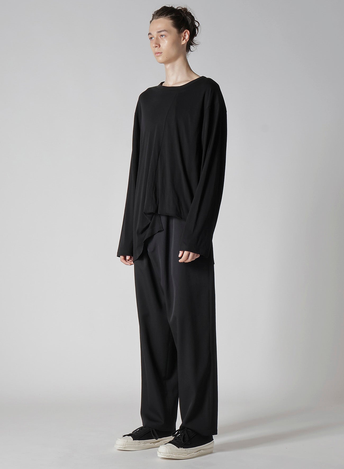 Diorama Jersey Asymmetrical Hem Long Sleeve Top for Women | Fashionable & Comfortable Blouse for Casual Wear, Office Outfits & Night Out