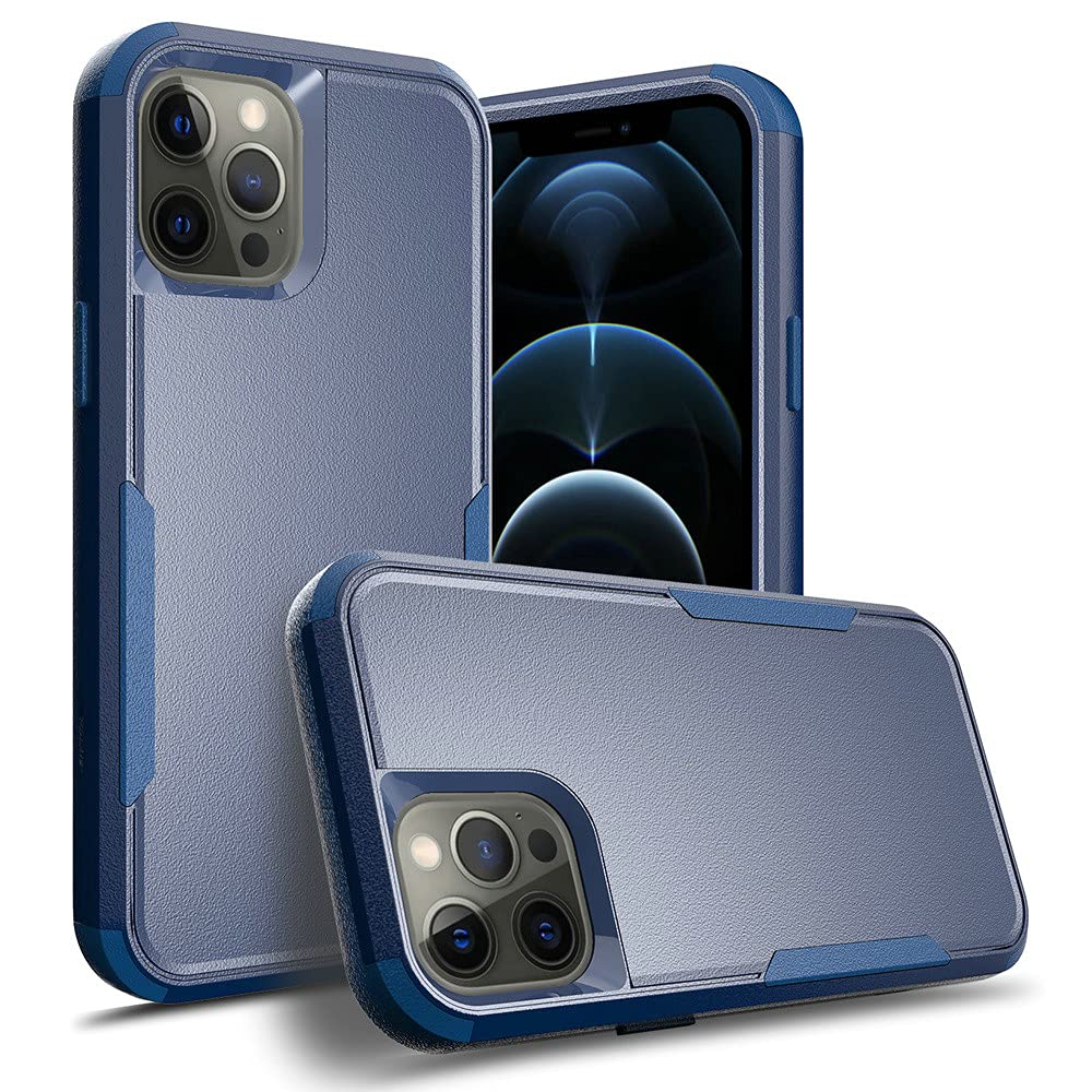Durable Anti-Slip Hybrid Case for iPhone 13 Pro Max - Navy Blue | Shockproof Protection for Everyday Use & Outdoor Activities