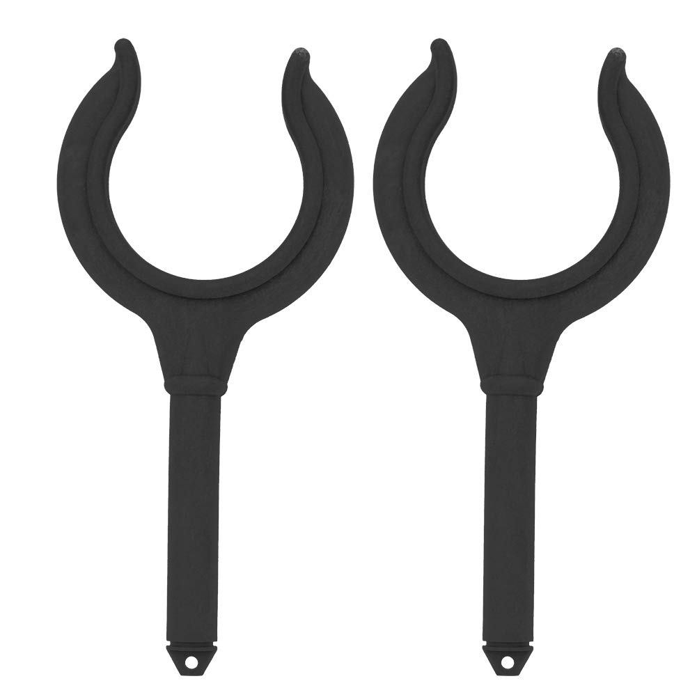 Astibym 2-Pack Marine Boat Oar Locks & Fishing Rod Holder Brackets - Heavy Duty Rubber Dinghy Accessories for Rowboats, Kayaks, Water Rafts (Black) | Perfect for Fishing, Boating & Water Sports