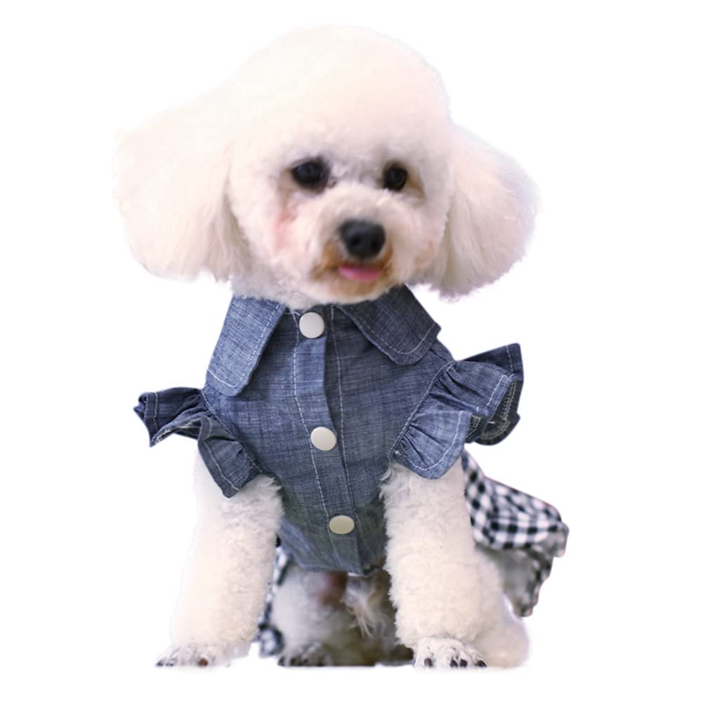 Cute Dog Tutu Skirt with Bowknot - Cowboy Princess Dress for Small & Medium Dogs | Summer Pet Outfit for Puppy Girls | Perfect for Parties, Photos & Special Occasions