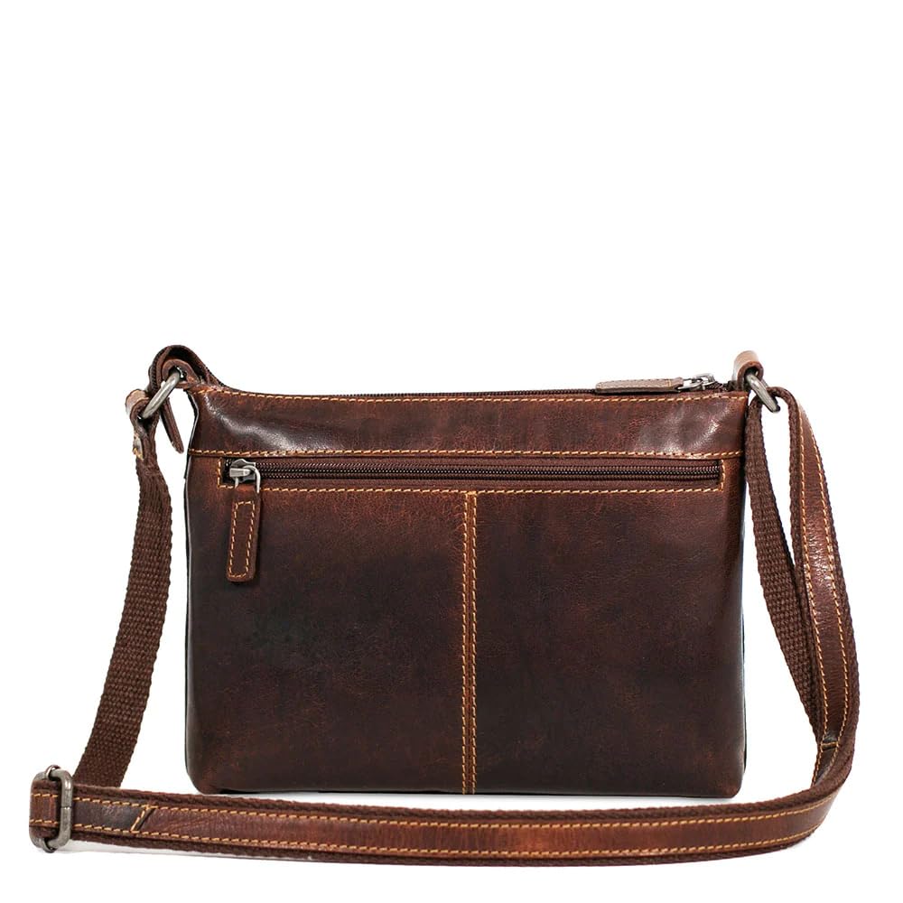 Jack Georges Voyager Mini City Crossbody Bag #7870 - Stylish Leather Crossbody Purse for Women, Perfect for Everyday Use, Travel & Shopping