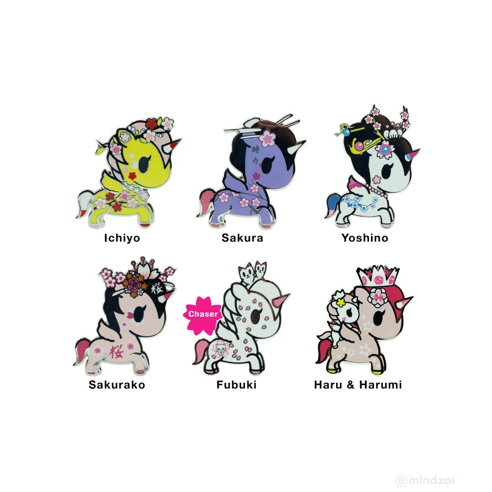 Tokidoki Cherry Blossom Enamel Pin Blind Box Collection - Cute Japanese-Inspired Collectible Pins for Backpacks, Jackets & Pin Boards (12 Styles)