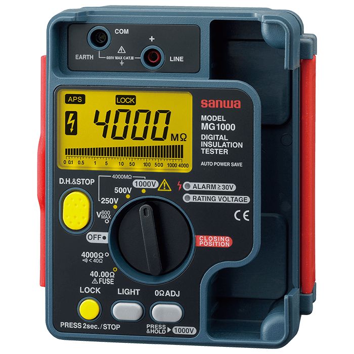 MG1000 Digital Insulation Tester - IP54 Dustproof & Waterproof Electrical Tester for Home, Industrial, and HVAC Use