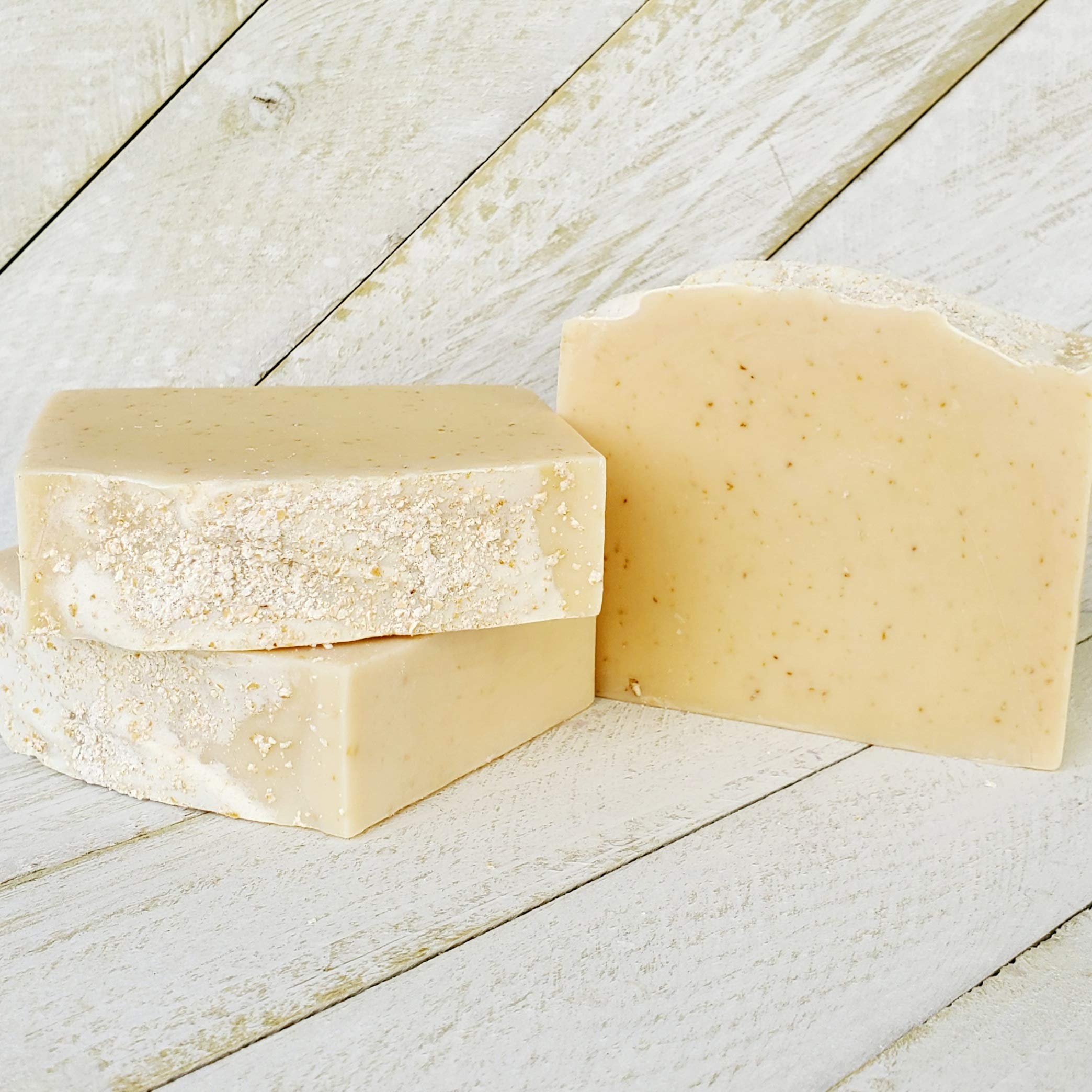 All Natural Goat Milk Soap Bar for Face & Body - 5 oz Handmade in USA with Organic Buttermilk & Coconut Milk, Fragrance-Free, Colorant-Free - Perfect for Sensitive Skin & Daily Skincare Routine