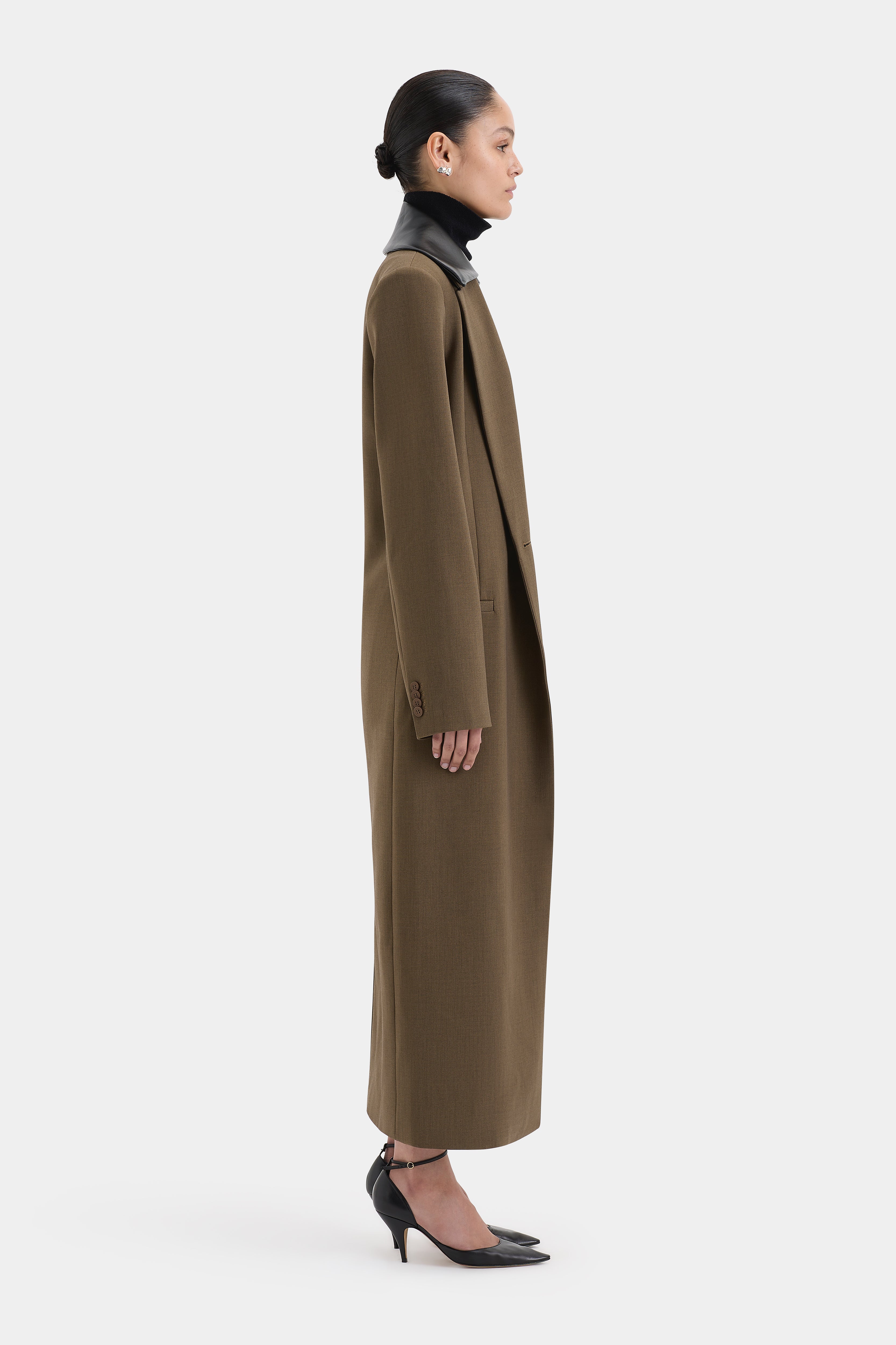 Premium Sartoria Wool Blend Coat in Chocolate Marle - Elegant Winter Outerwear for Men & Women | Perfect for Office, Parties & Formal Events