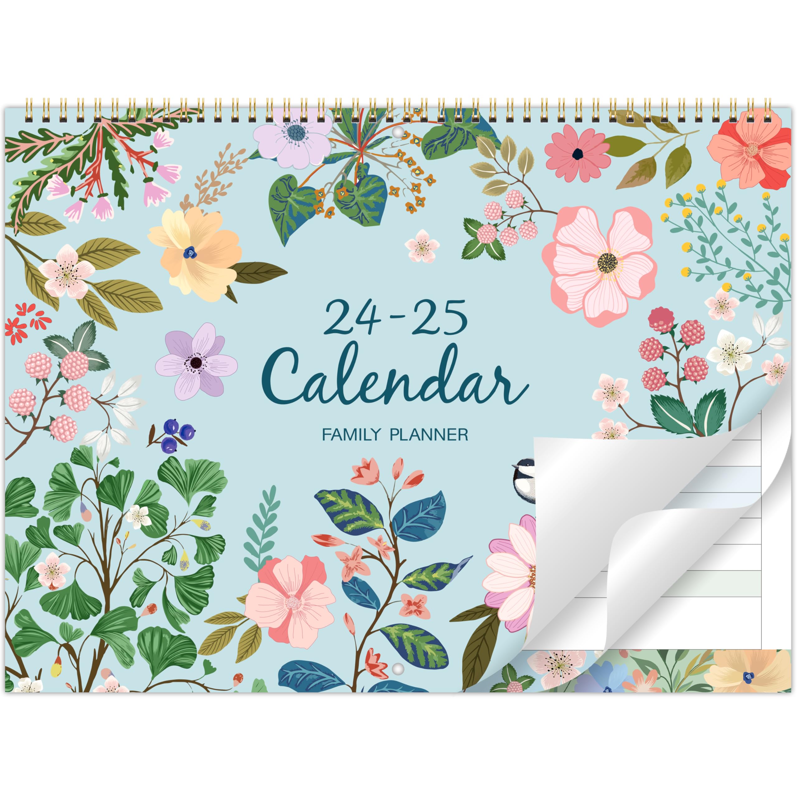 2024-2025 Family Wall Calendar - 18 Month Planner from July 2024 to December 2025 | 6-Column Design with Notes Section | 39x29 cm Large Format | Thick Paper & Back Pocket | Perfect for Home Organization & Family Scheduling