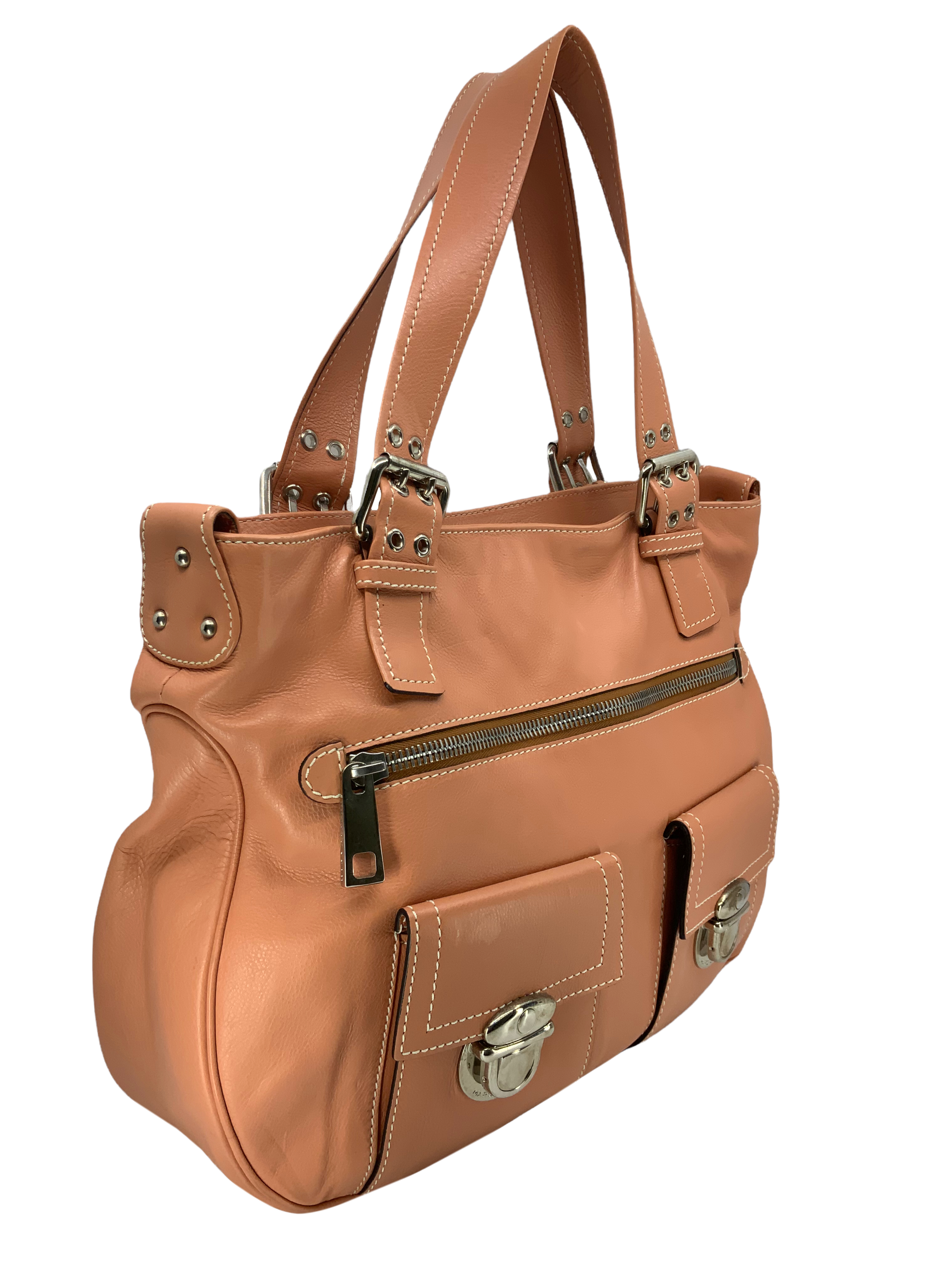 Marc Jacobs Large New Stella Calfskin Leather Tote Bag - Stylish & Spacious for Work, Travel & Everyday Use